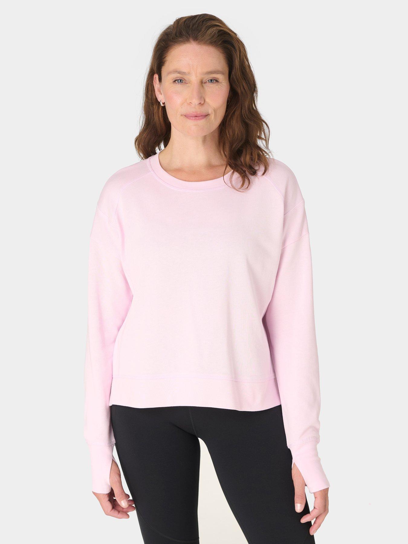 Sweaty Betty Womens Training After Class Crop Sweatshirt - Pink