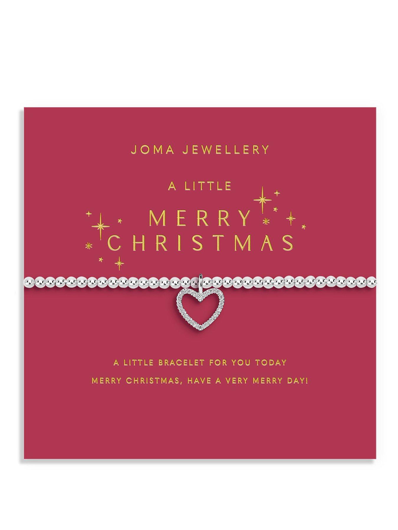 Joma Jewellery CHRISTMAS A LITTLE , MERRY CHRISTMAS , Silver Plated , Bracelet , 17.5cm stretch