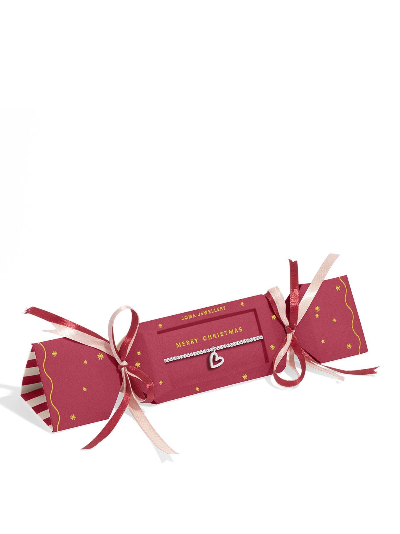 Joma Jewellery CHRISTMAS CRACKER , MERRY CHRISTMAS , Silver Plated , Bracelet , 17.5cm stretch