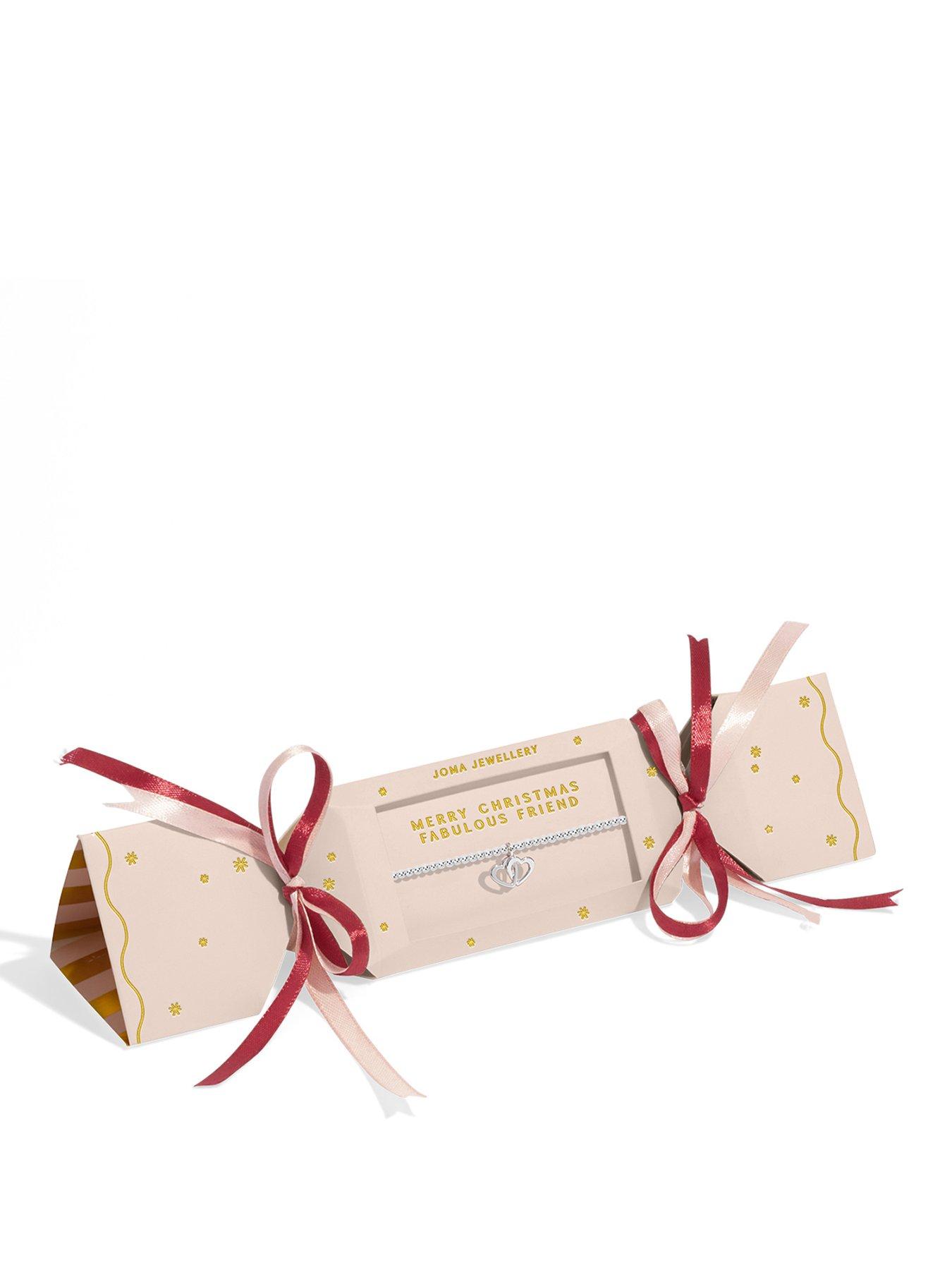 Joma Jewellery CHRISTMAS CRACKER , MERRY CHRISTMAS FABULOUS FRIEND , Silver Plated , Bracelet , 17.5cm stretch