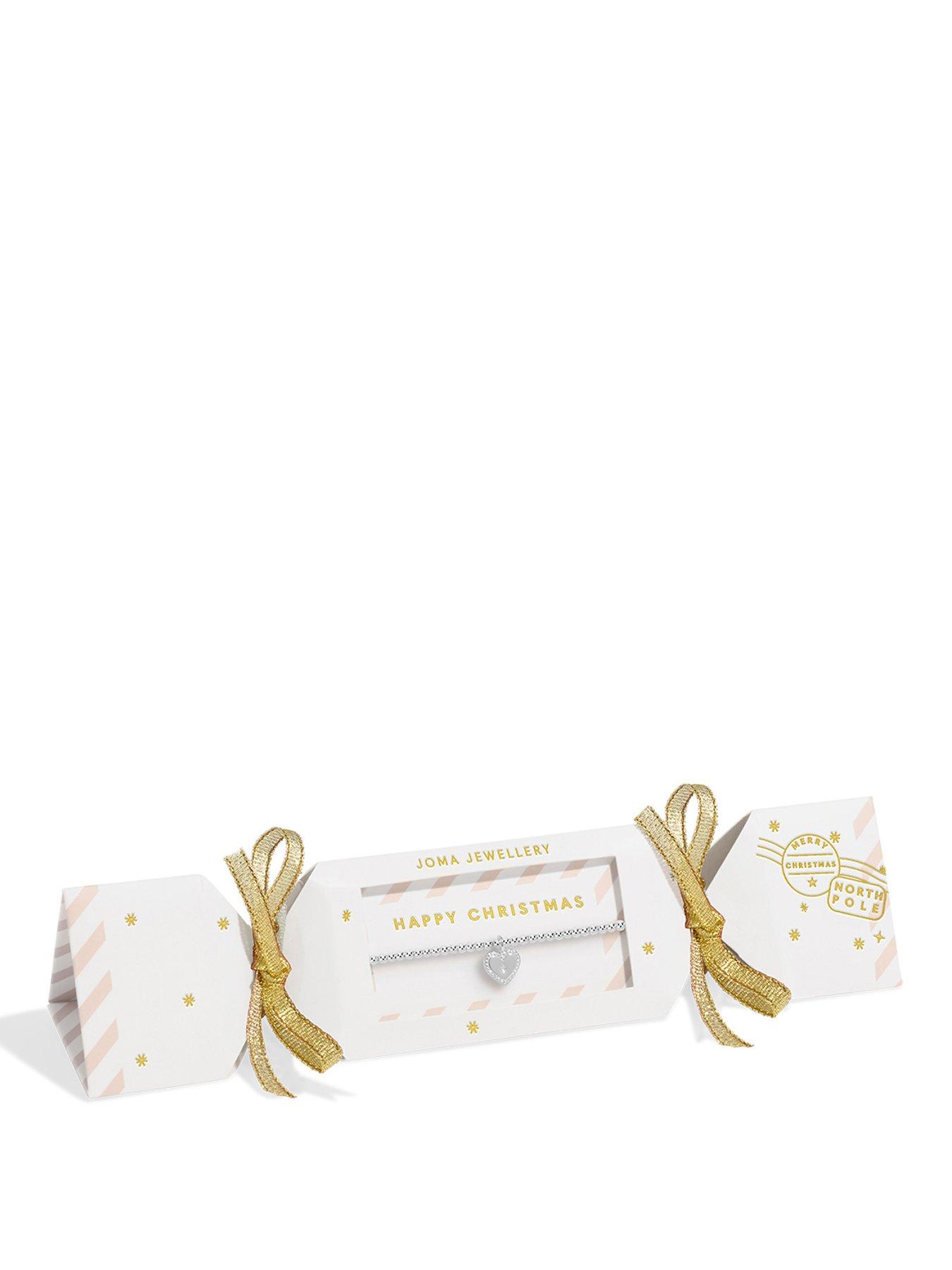 Joma Jewellery KIDS' CHRISTMAS CRACKER , HAPPY CHRISTMAS , Silver Plated , Bracelet , 15.5cm stretch