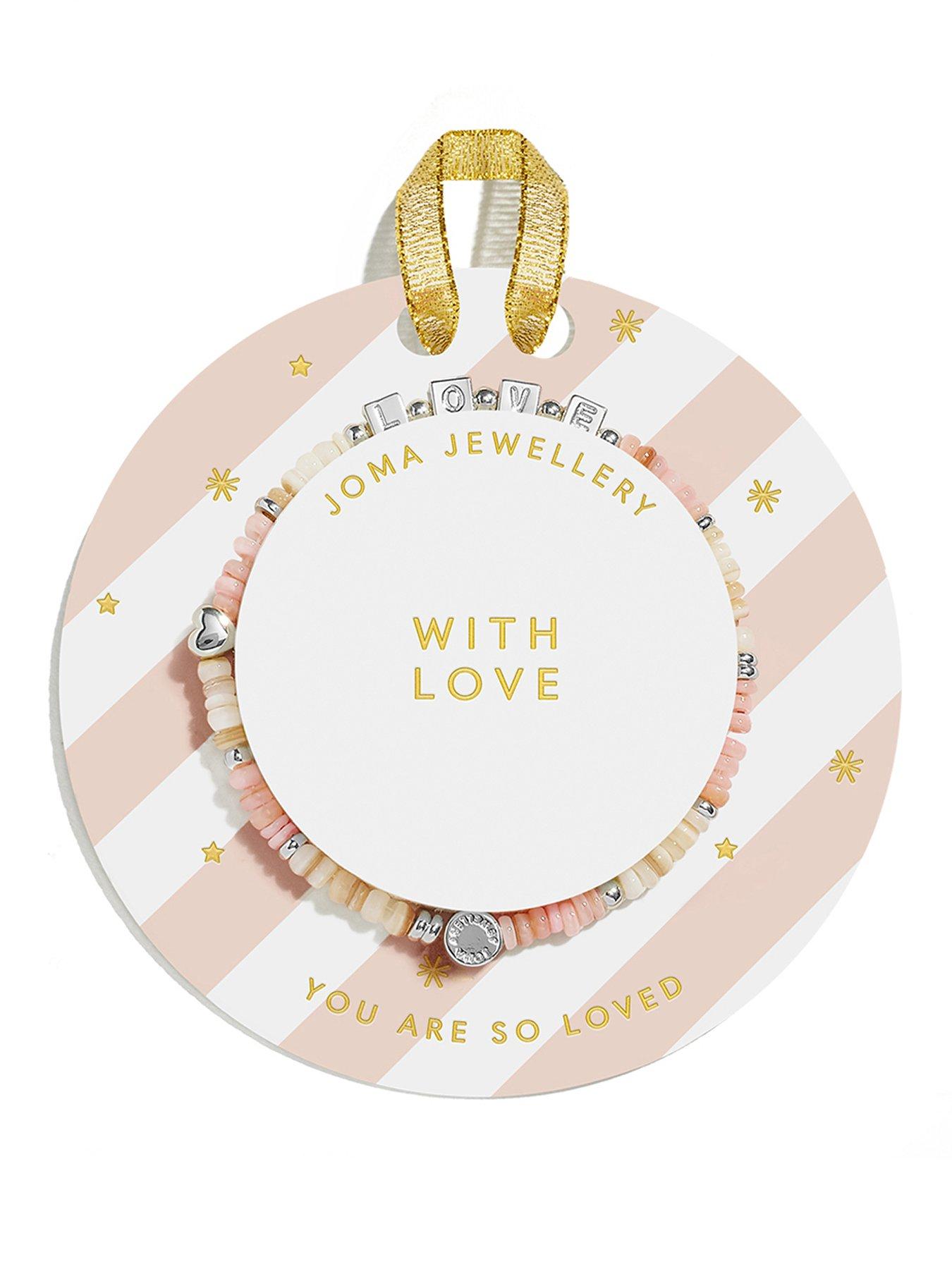 Joma Jewellery KIDS' HAPPY LITTLE MOMENTS , WITH LOVE , Silver Plated , Bracelet , 15.5cm stretch