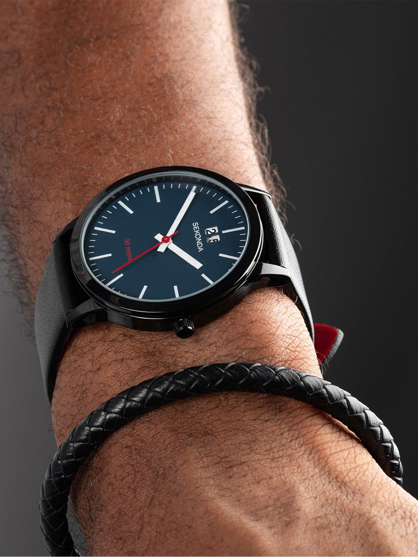 SEKONDA Heren Dial Horloge Metallic
