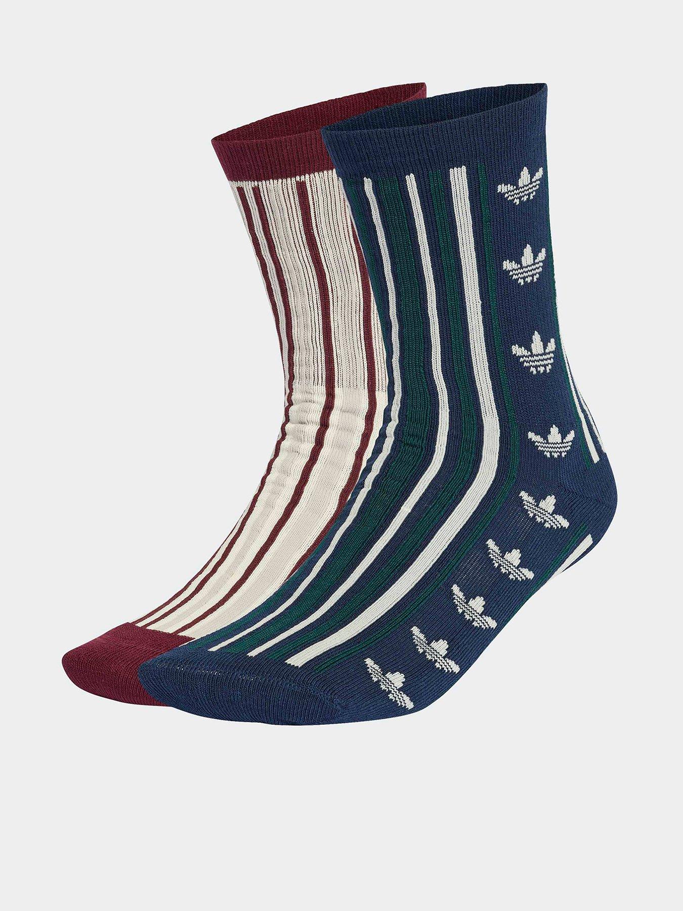 Image 1 of 4 of adidas Originals Crew Socks 2 Pack - Blue