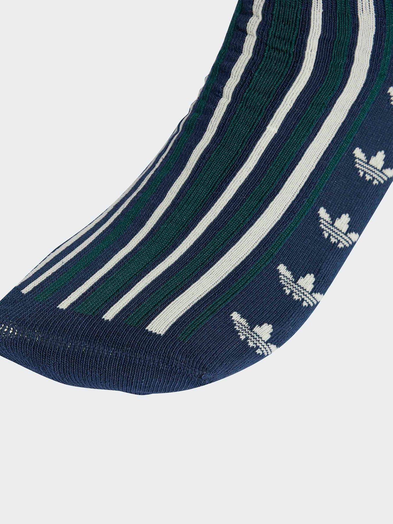 Image 3 of 4 of adidas Originals Crew Socks 2 Pack - Blue