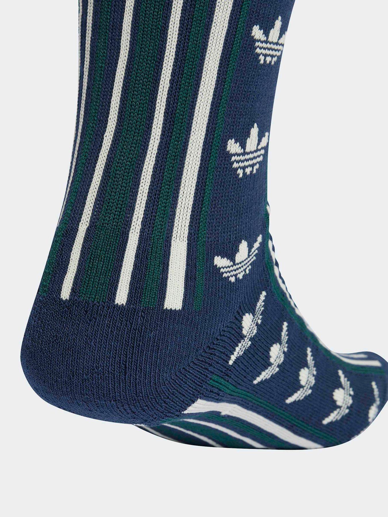 Image 4 of 4 of adidas Originals Crew Socks 2 Pack - Blue