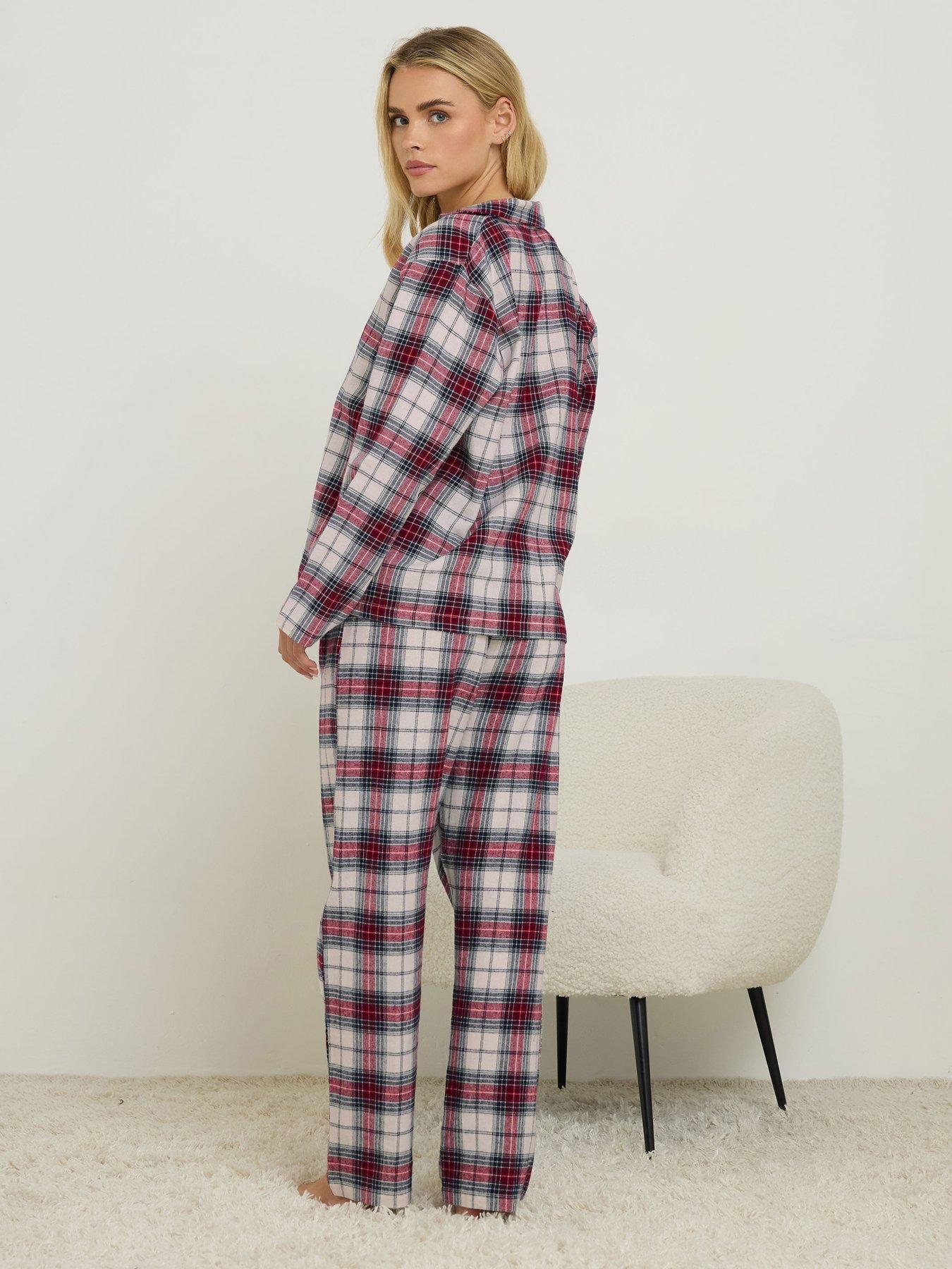PixieGirl Petite Check Pj Set - White | Very