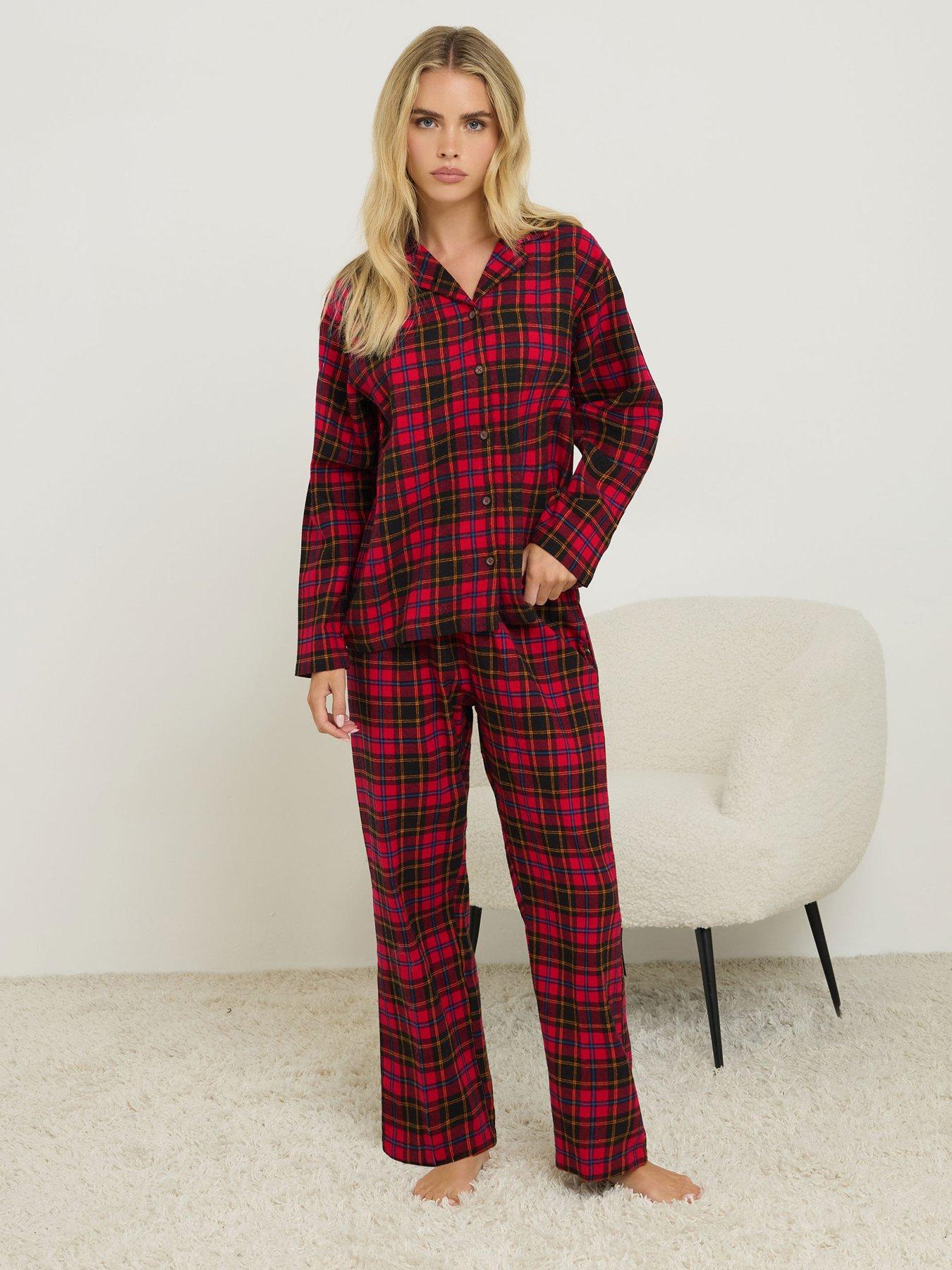 PixieGirl Petite Check Pj Set - Red | Very