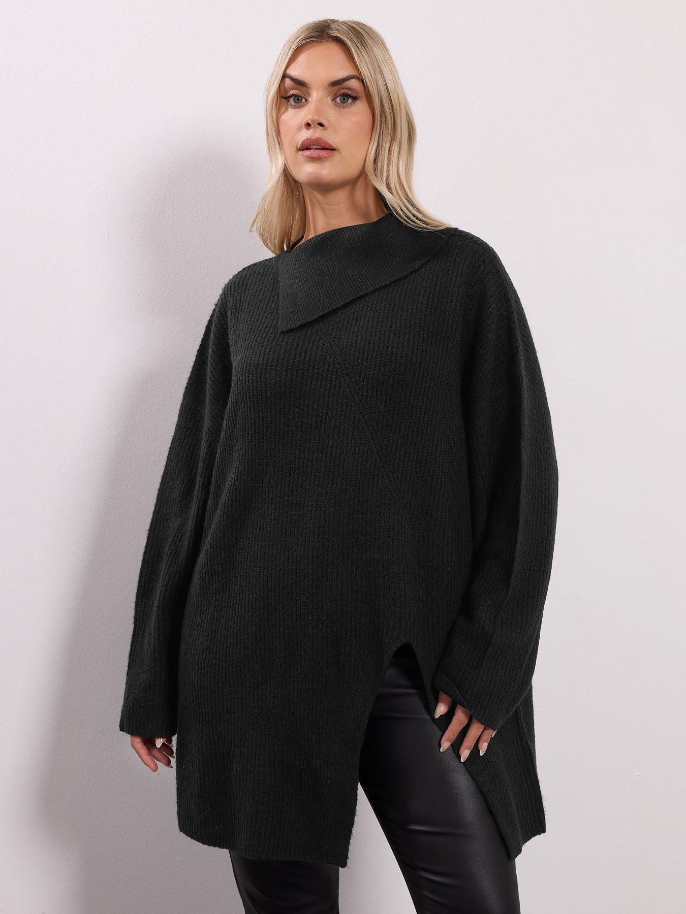 Yours Curve Asymmetric Jumper - Black