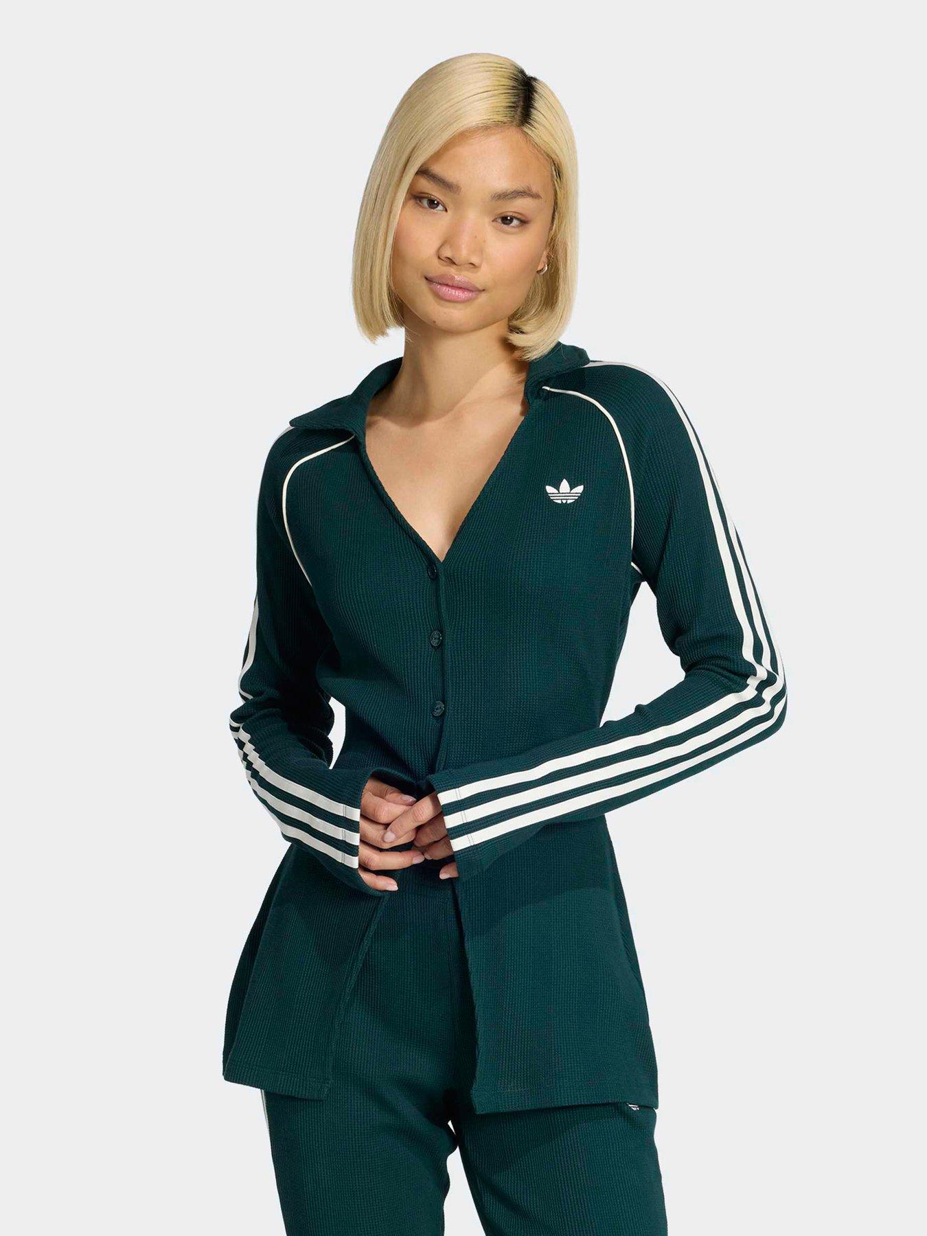 adidas Originals Womens Button Down Top - Green