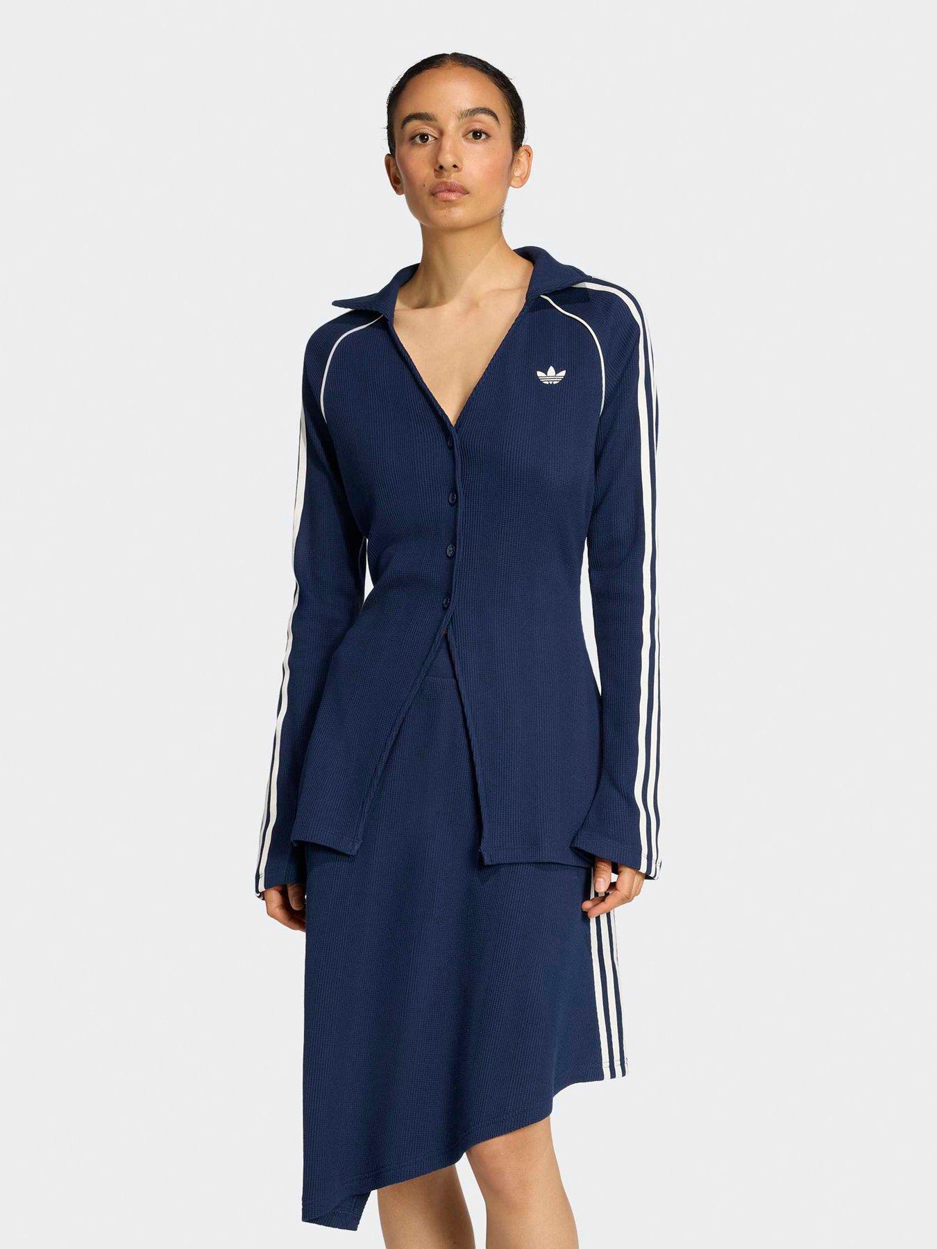 adidas Originals Womens Button Down Top - Blue