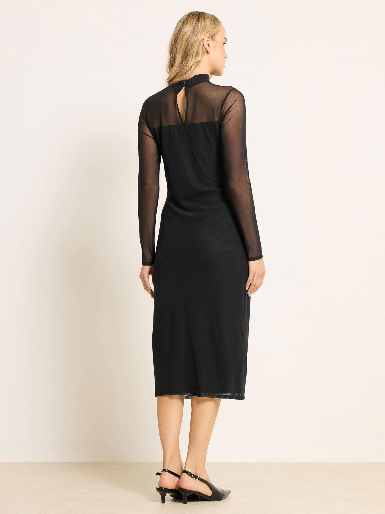 mesh dresses with sleeves Mesh Long Sleeve Overdress : M761