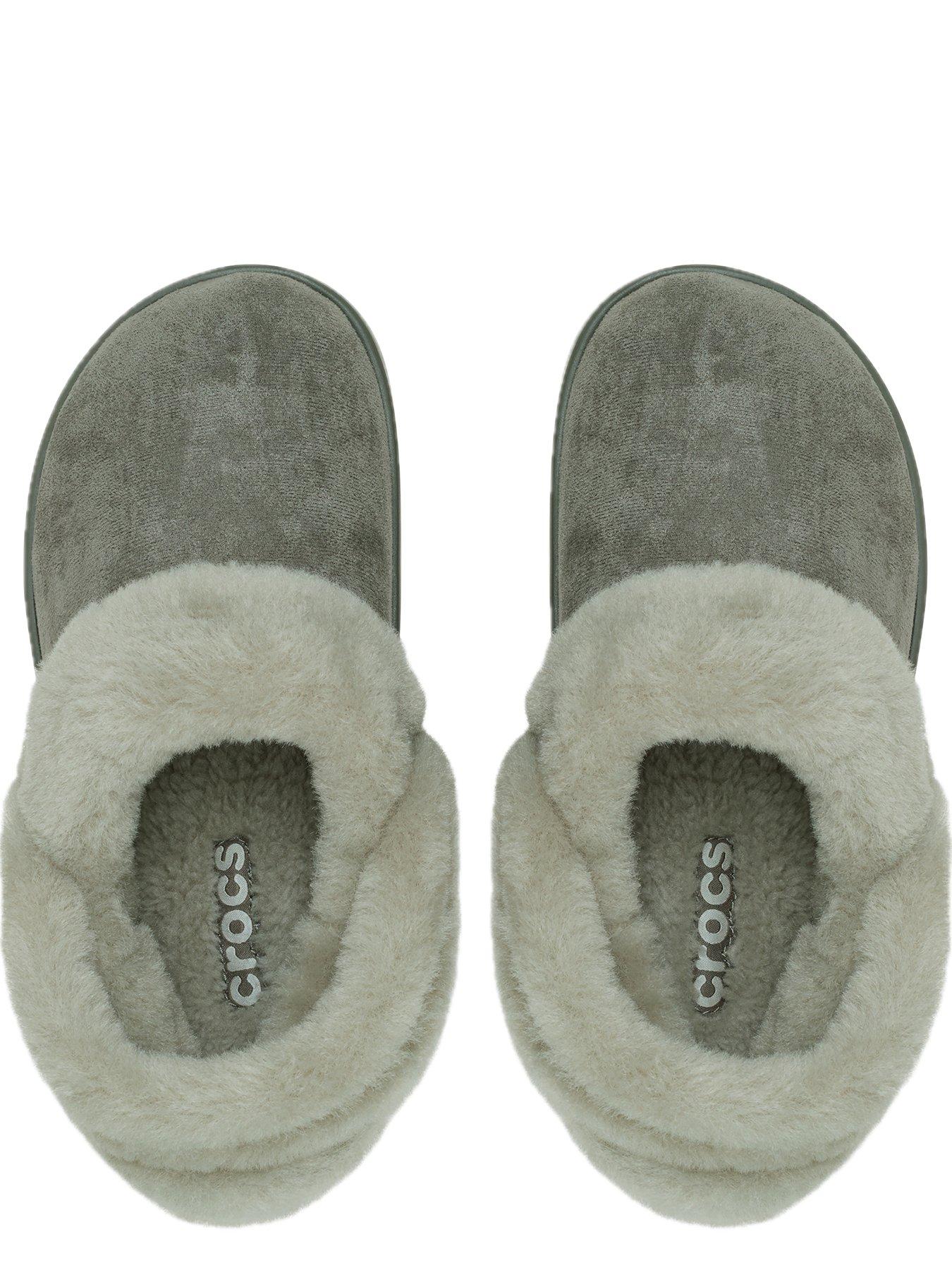 Image 4 of 7 of Crocs Men's Classic Unfurgettable Sueded Clog Sandal - Grey