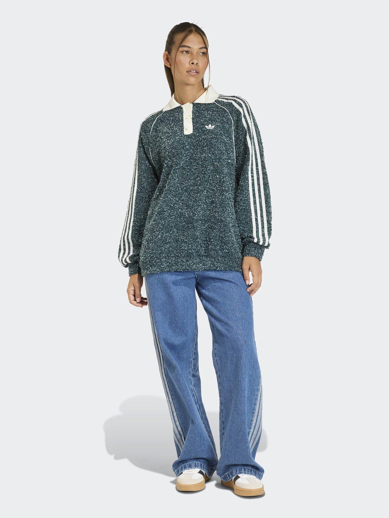 Image 3 of 5 of adidas Originals Womens Oversized Polo Crew - Multi