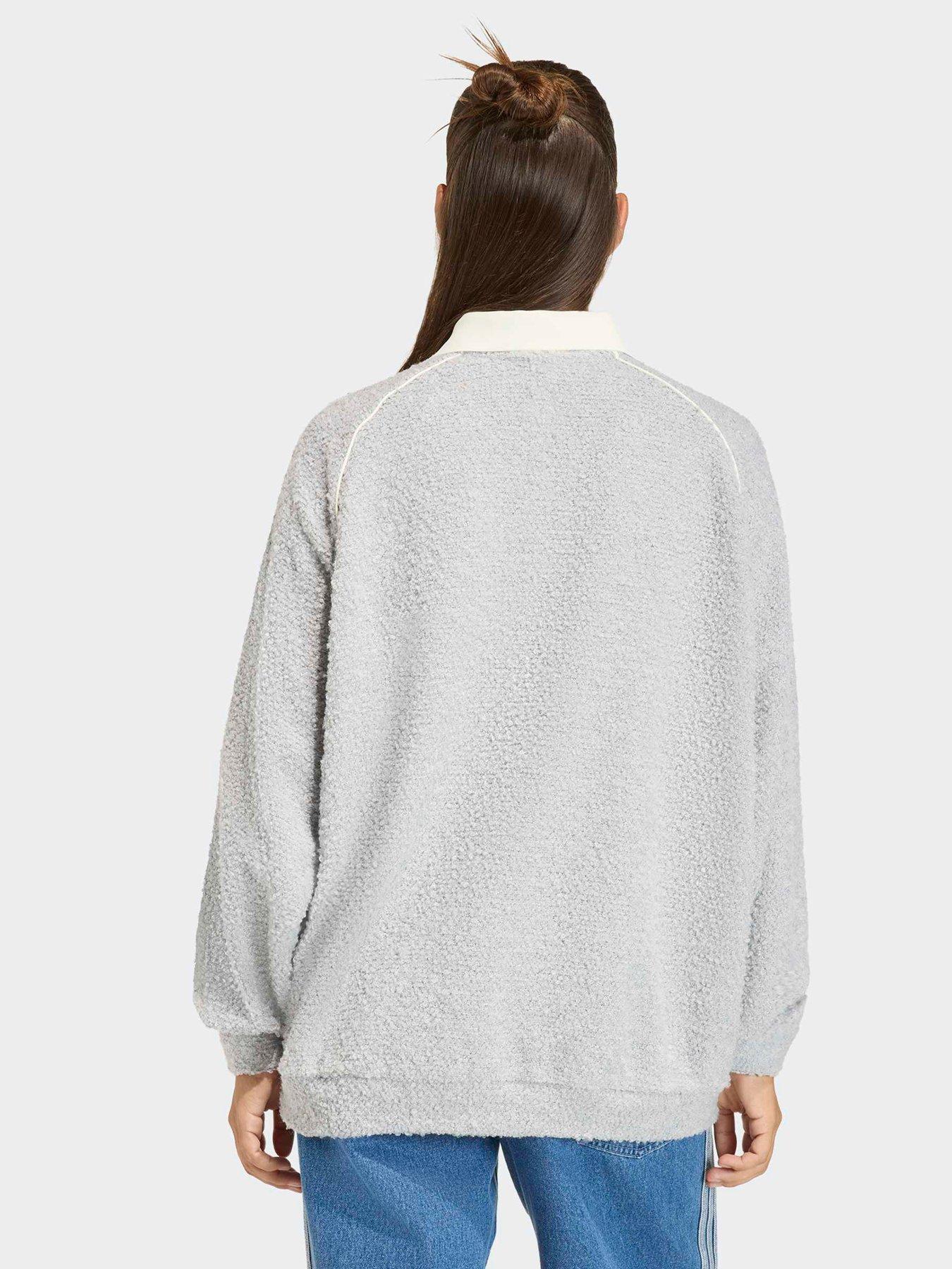 Image 2 of 5 of adidas Originals Womens Oversized Polo Crew - Grey