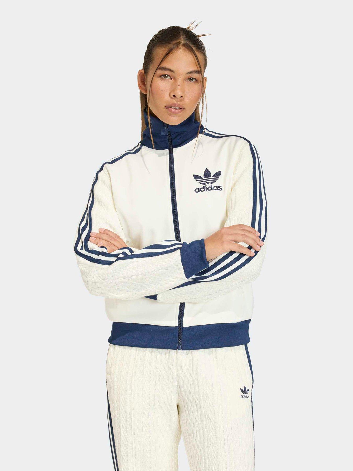 adidas Originals Womens Knit Classic Tracksuit Top - White