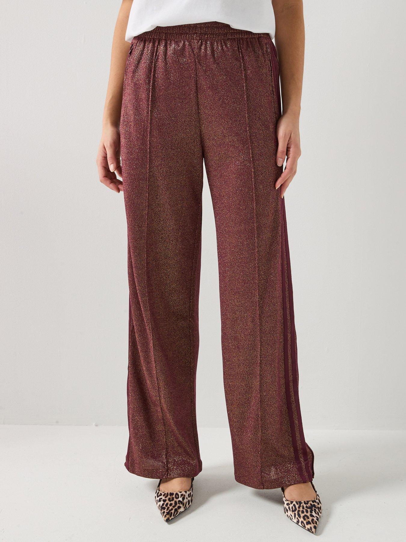 adidas Originals Womens Lurex Fire Bird Track Pants - Red