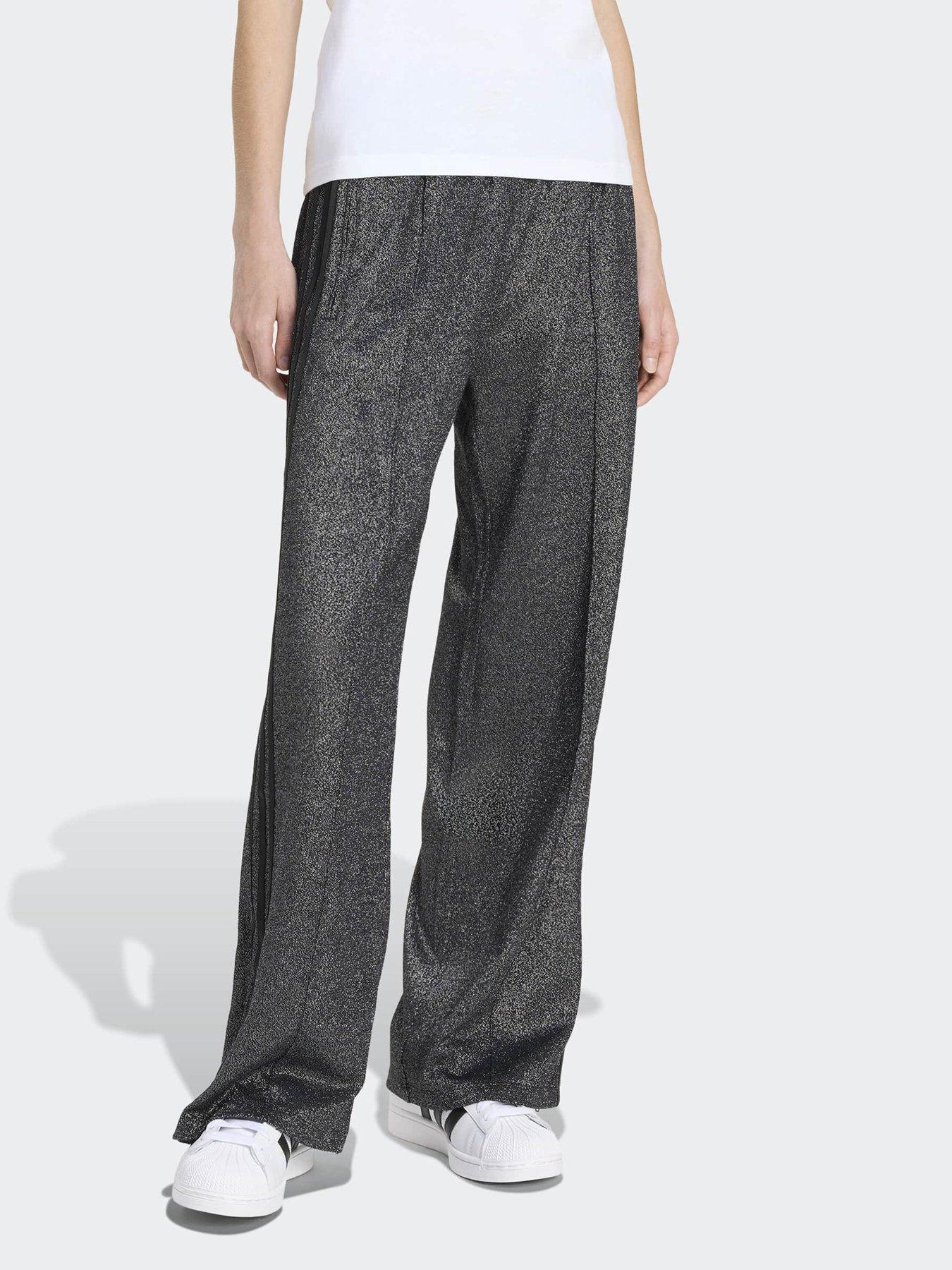 adidas Originals Womens Lurex Fire Bird Track Bottoms - Black