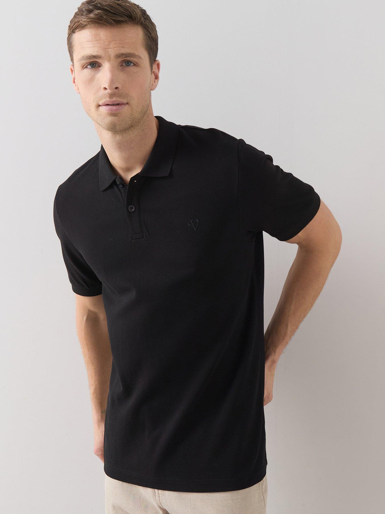The Very Collection Pure Cotton Pique Polo Top - Black