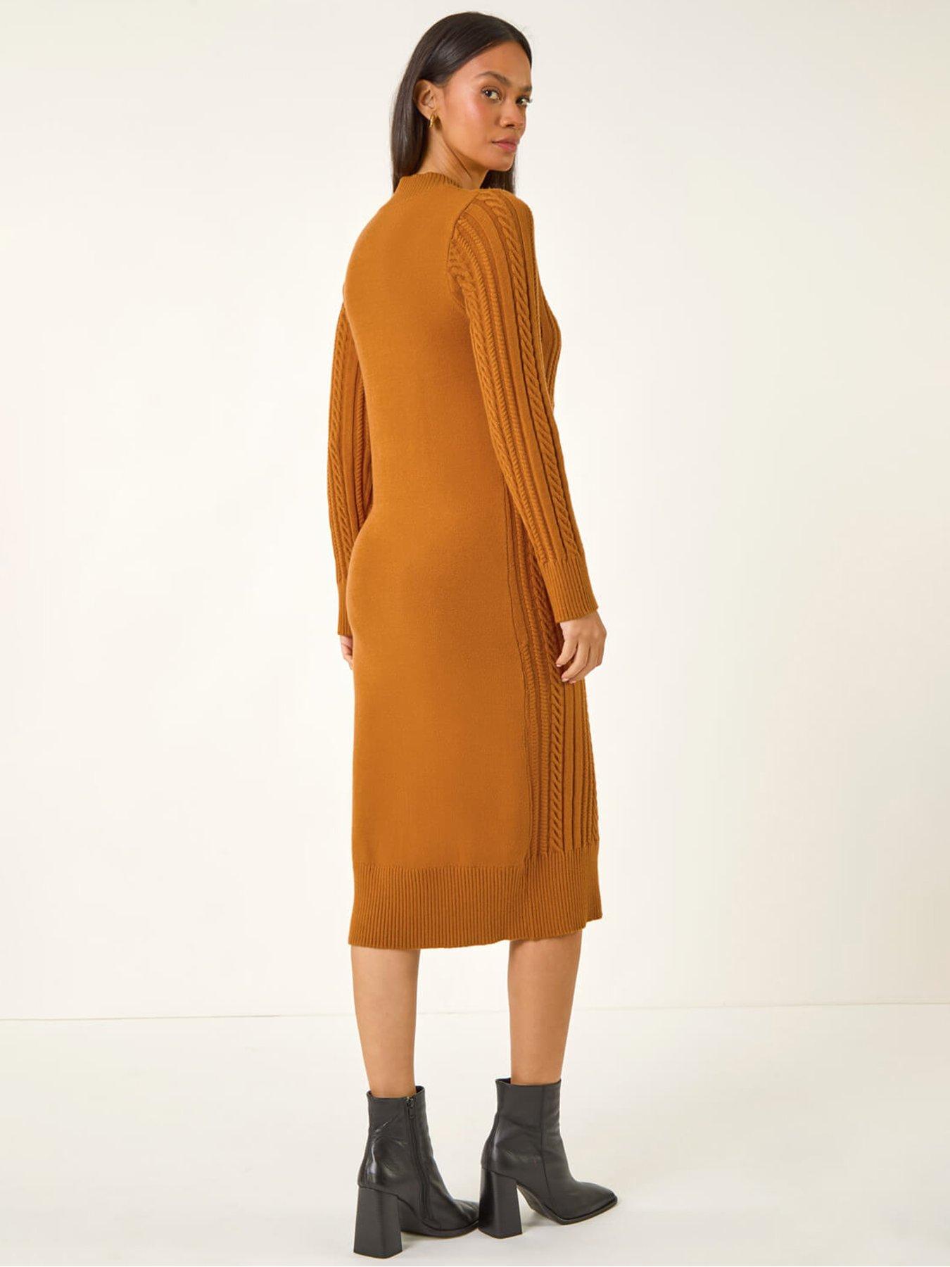 open lace back dress The Easy Jumper Dress Tangerine