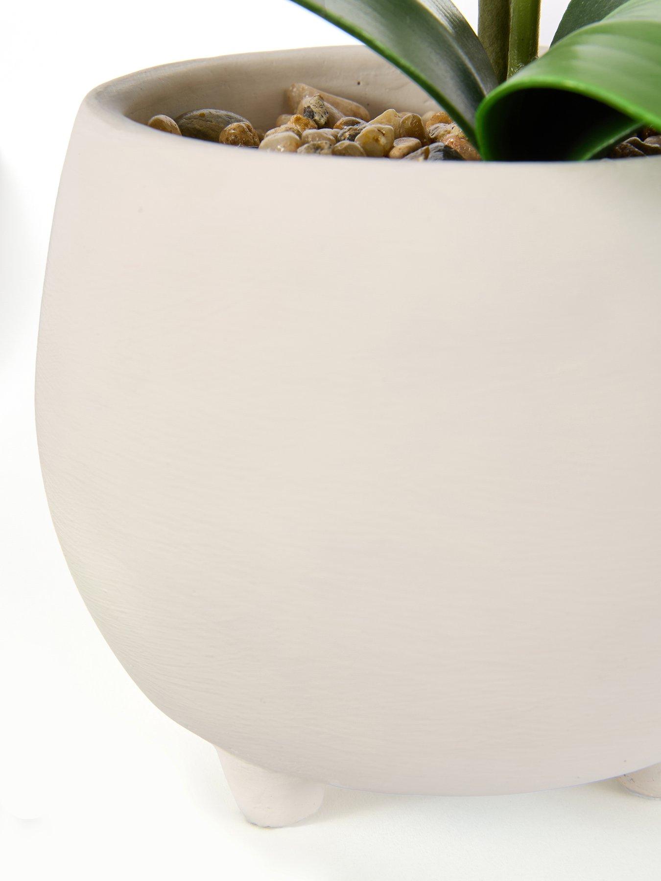 Image 4 of 6 of The Very Collection 40cm Pink Orchid In White Ceramic Pot