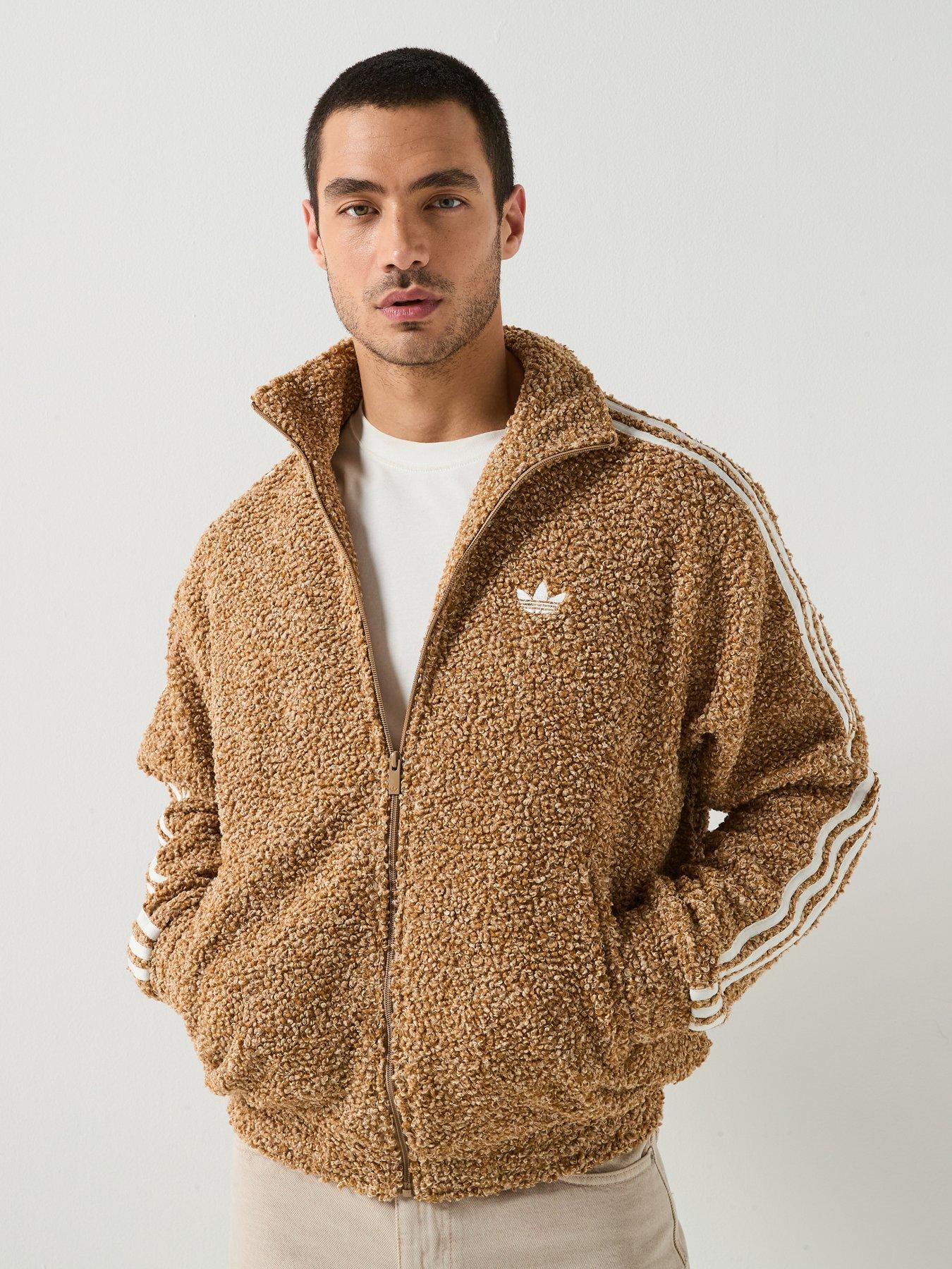 adidas Originals Mens Boucle Fire Bird Tracksuit Top - Beige