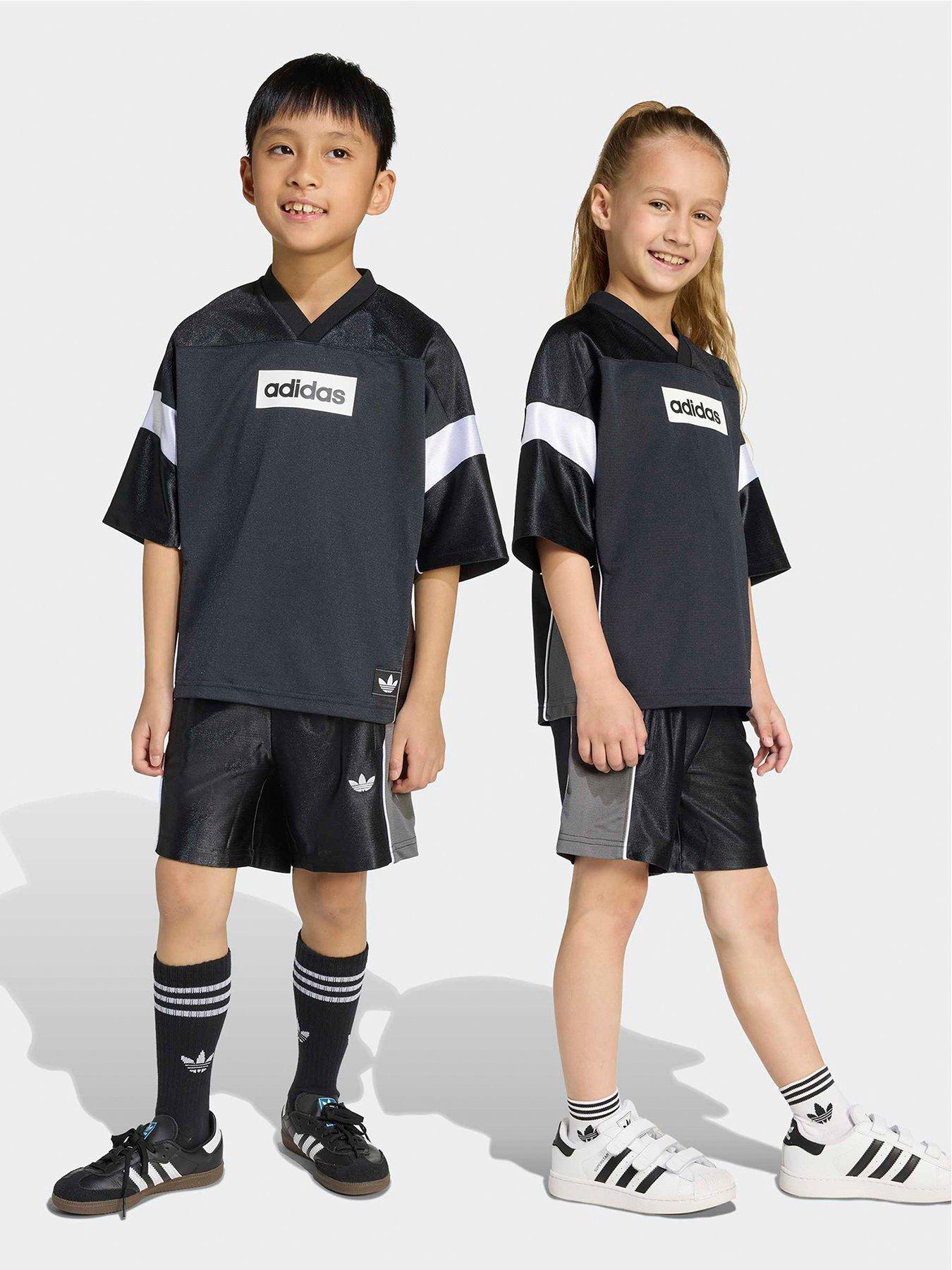 adidas Originals Kids Unisex Short T-shirt Set - Black