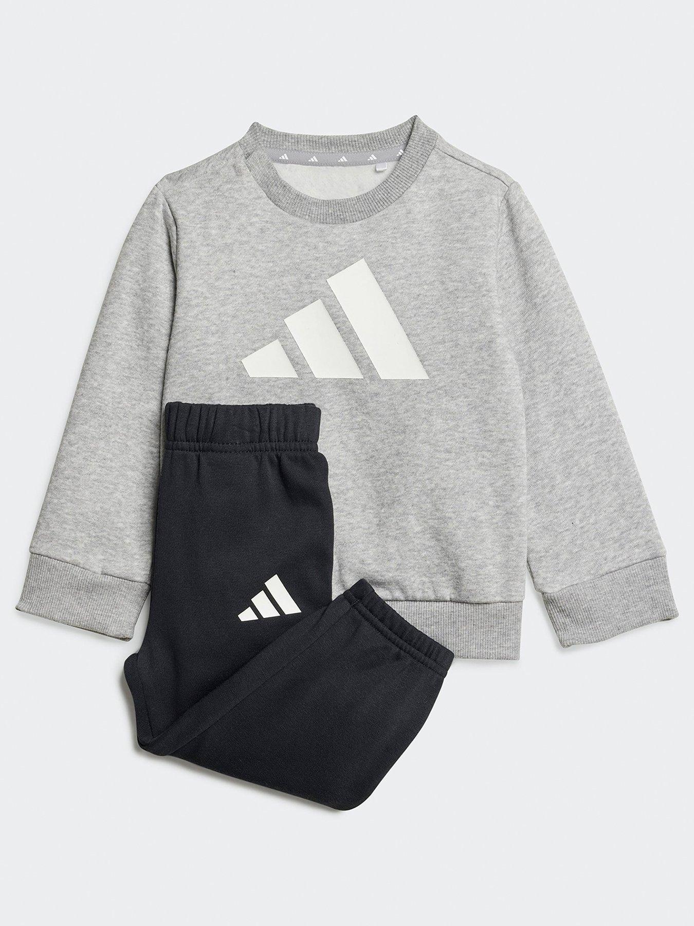 adidas Originals Infant Unisex Essentials Joggers, Mgreyh/White, Size 6-9 Months