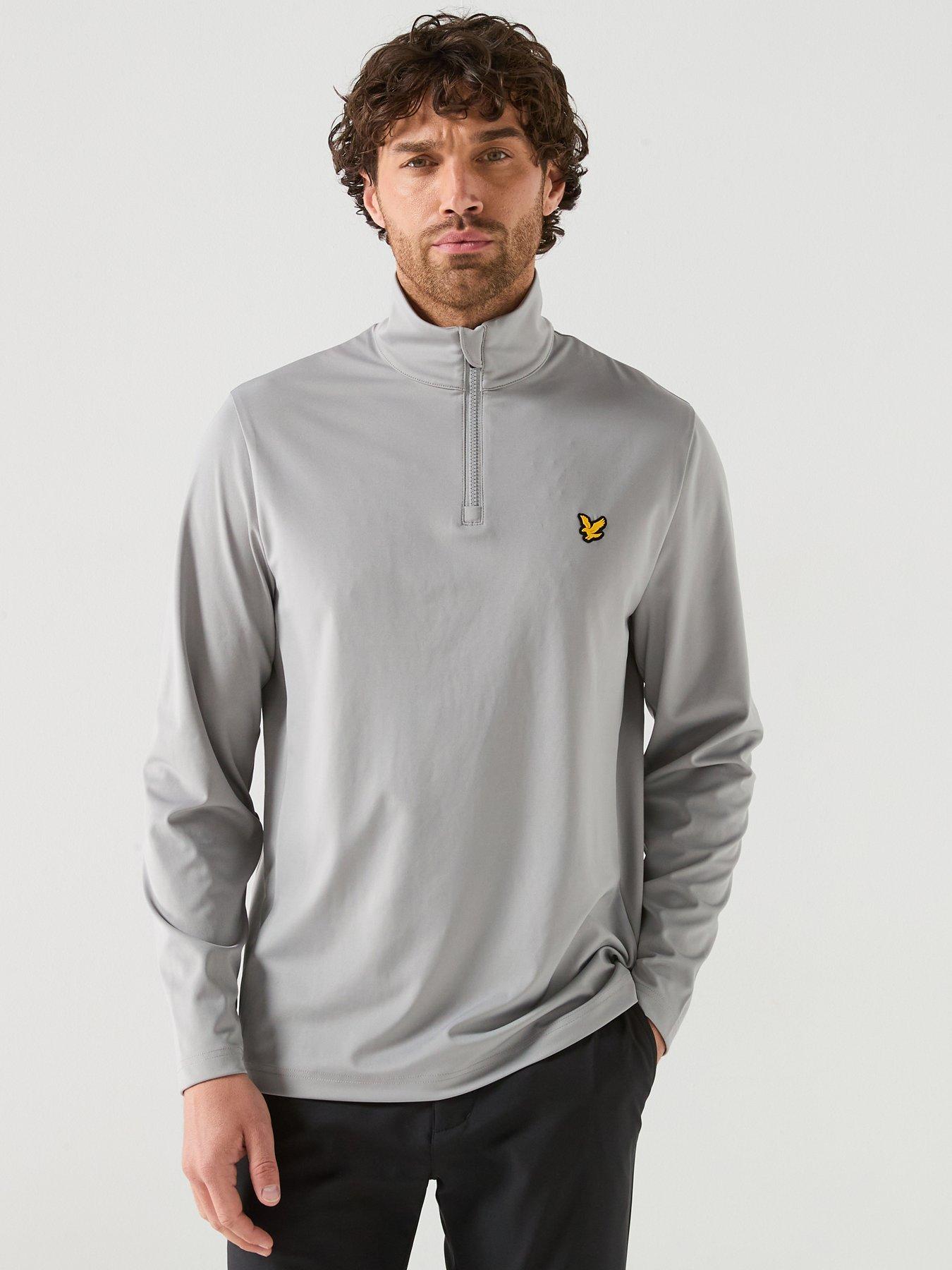 Lyle & Scott Golf Mens Core Quarter Zip Midlayer - Grey