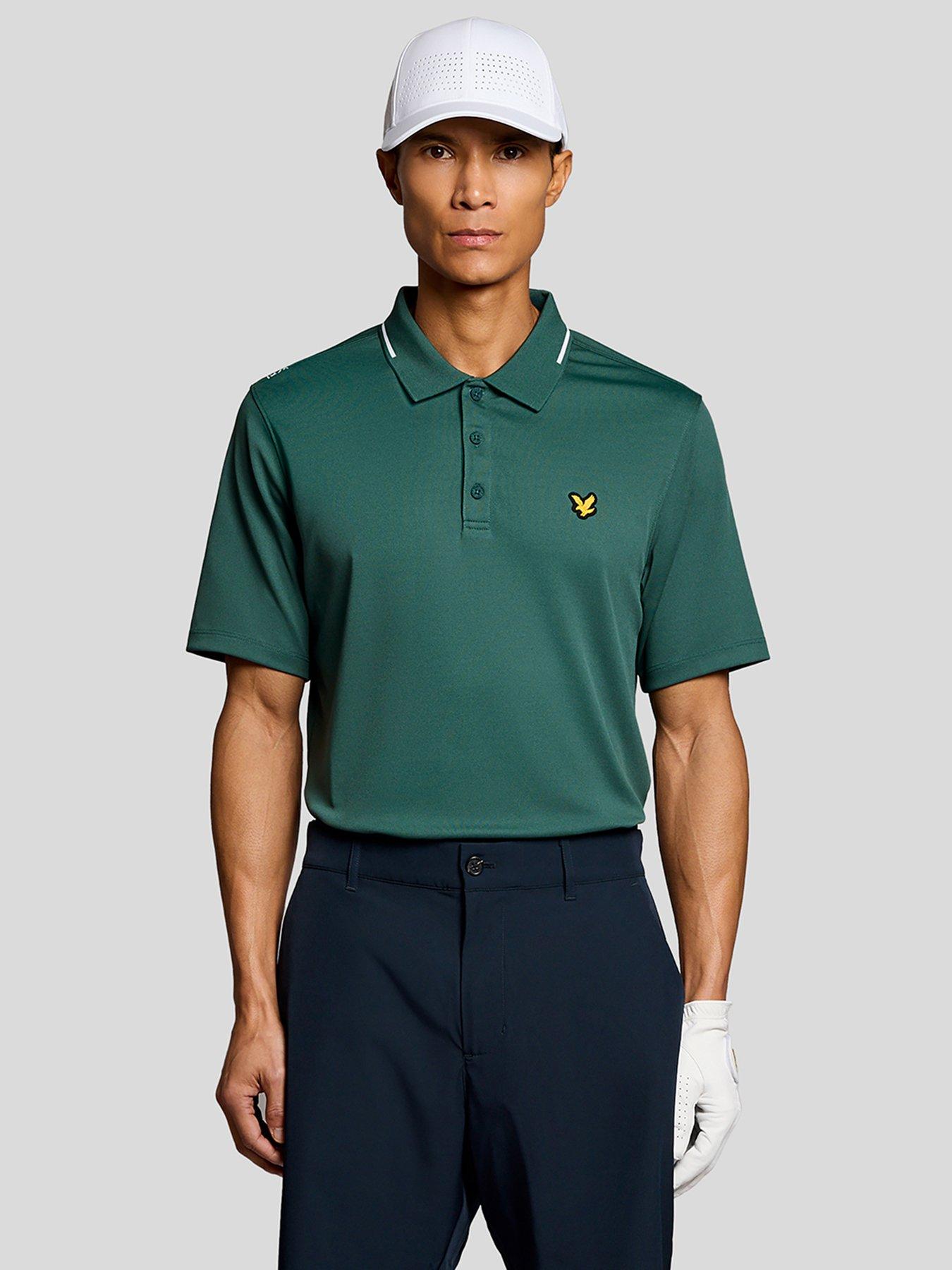 Lyle & Scott Golf Mens 1874 Tipped Tech Polo Shirt - Green
