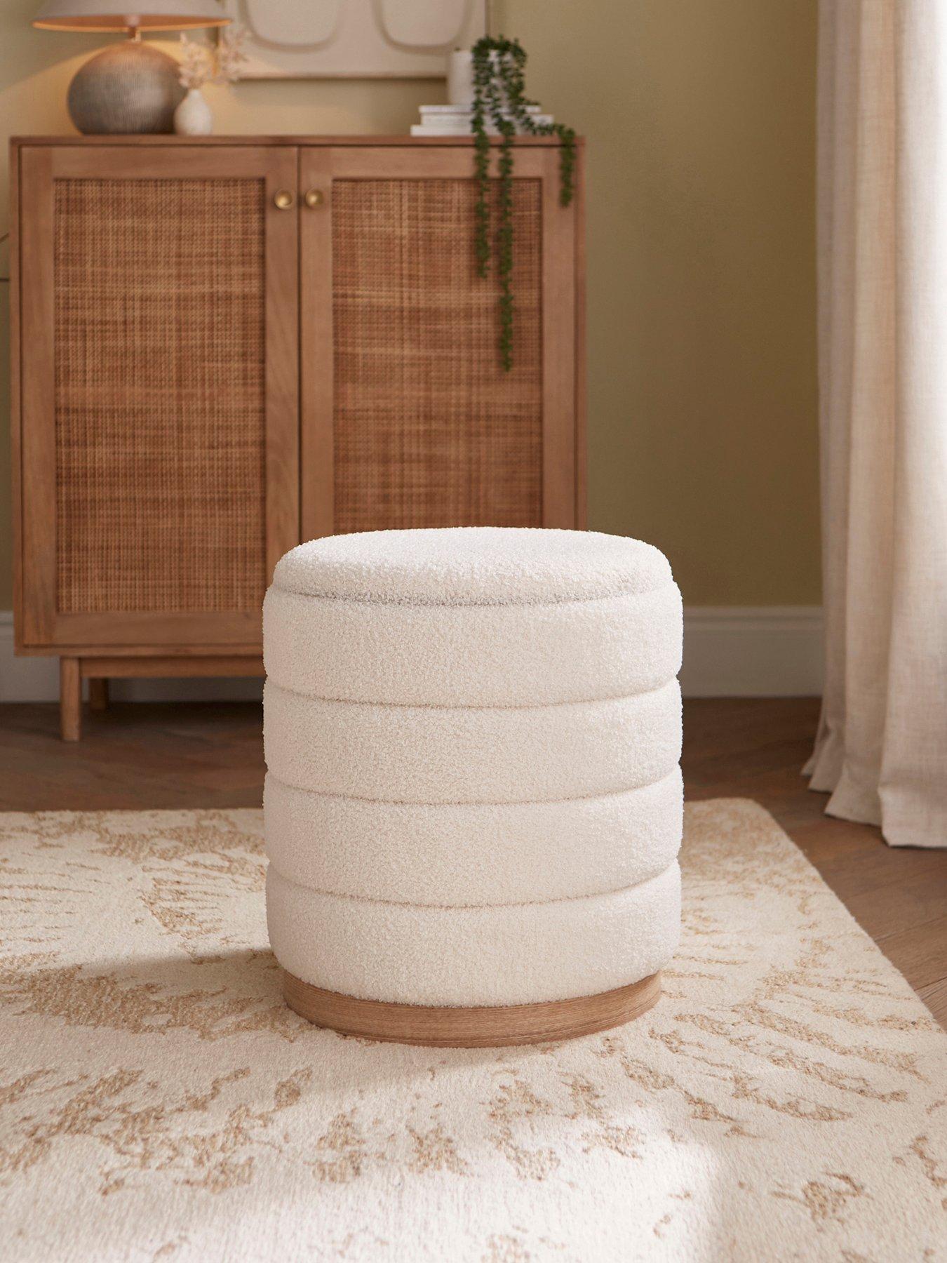 Image 1 of 6 of GFW Otis Boucle Storage Stool