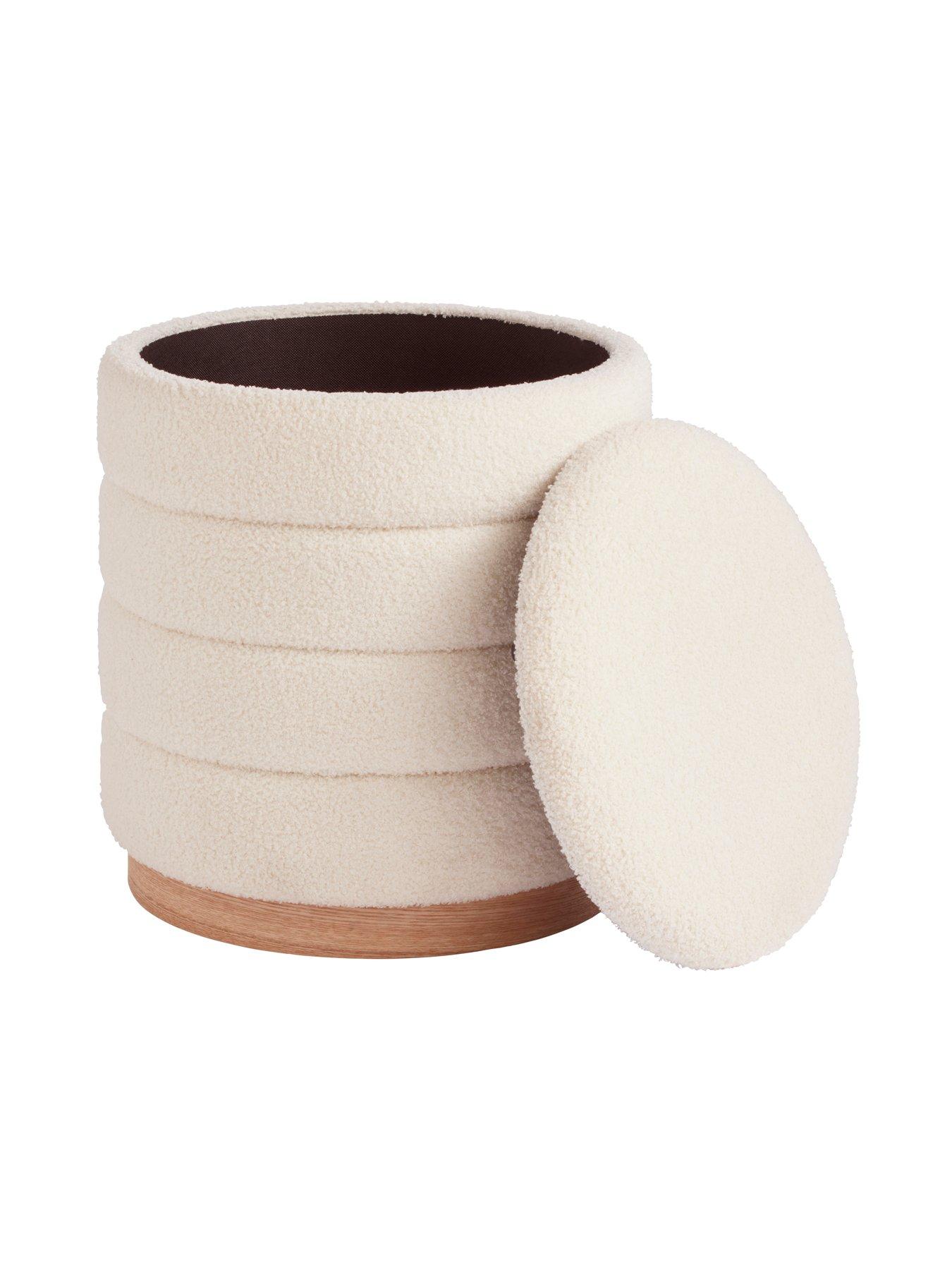 Image 3 of 6 of GFW Otis Boucle Storage Stool