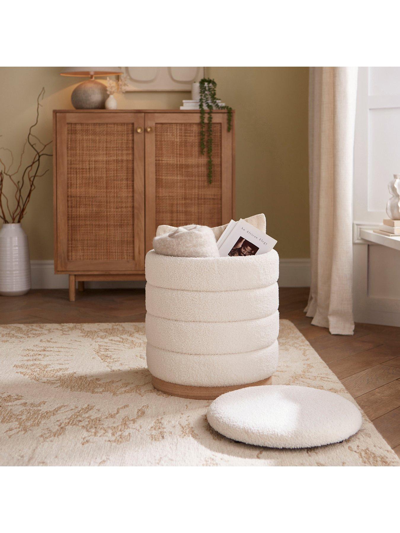 Image 4 of 6 of GFW Otis Boucle Storage Stool