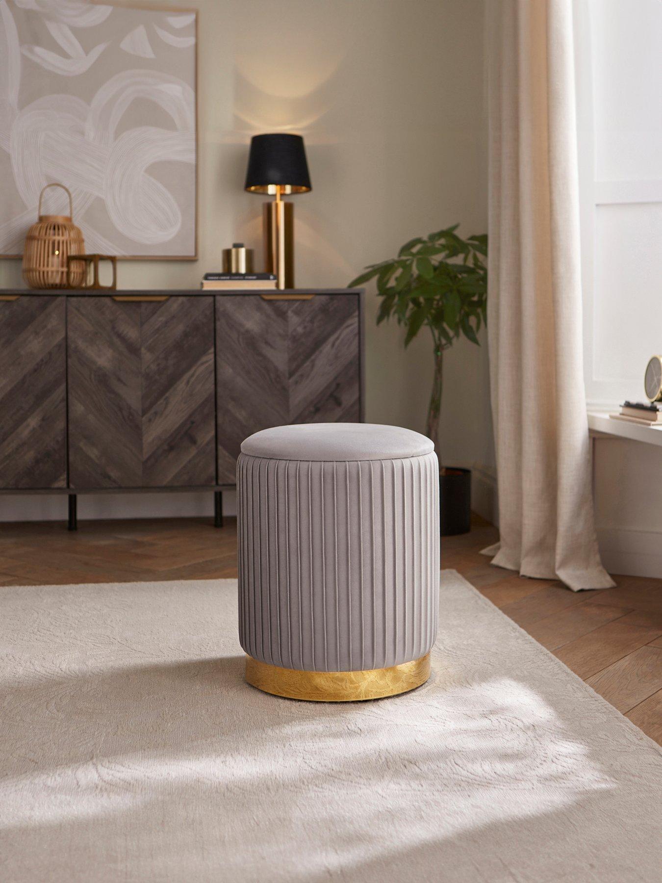 GFW Esme Pleated Storage Stool