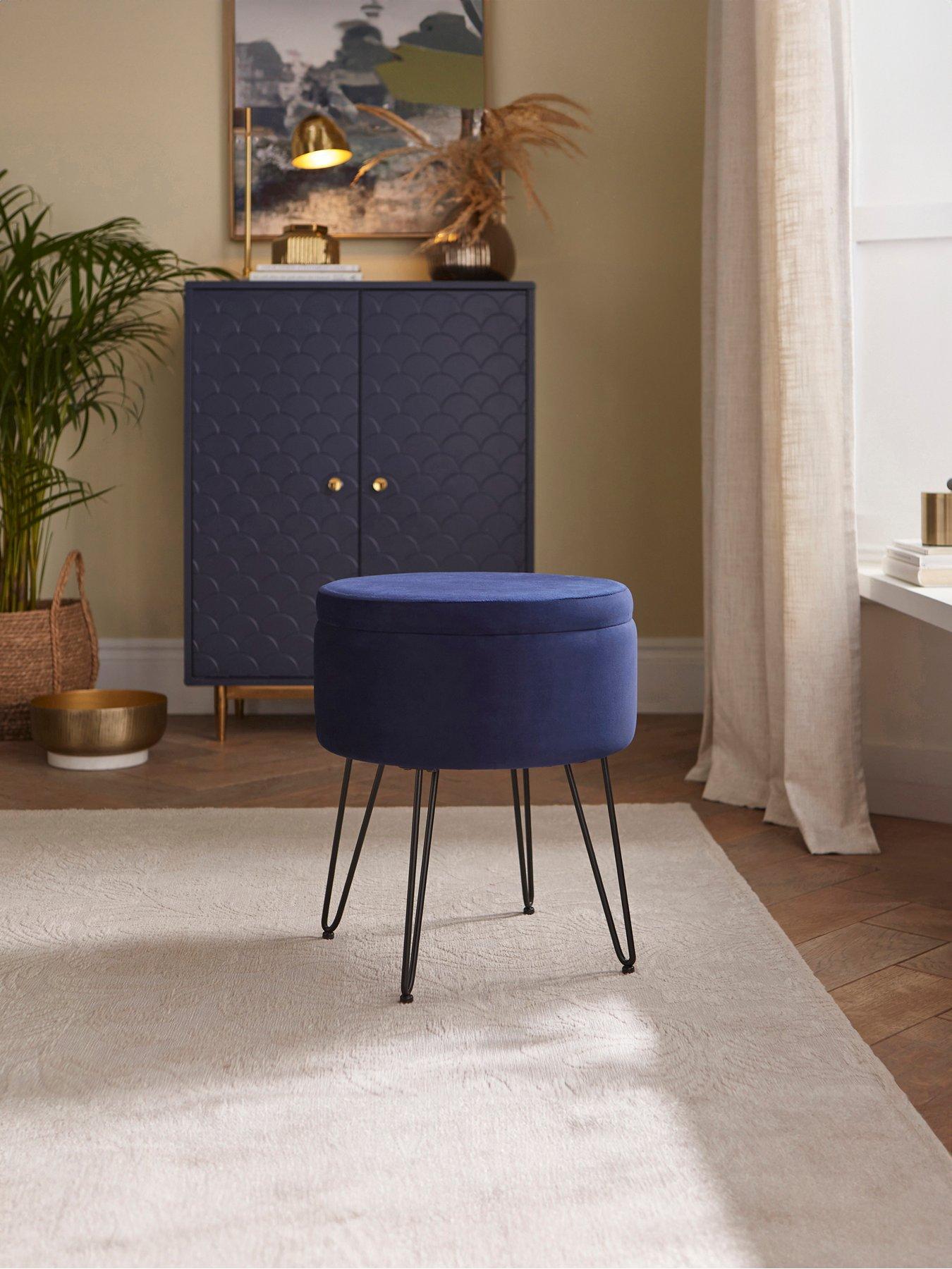 GFW: Avery Velvet Storage Stool