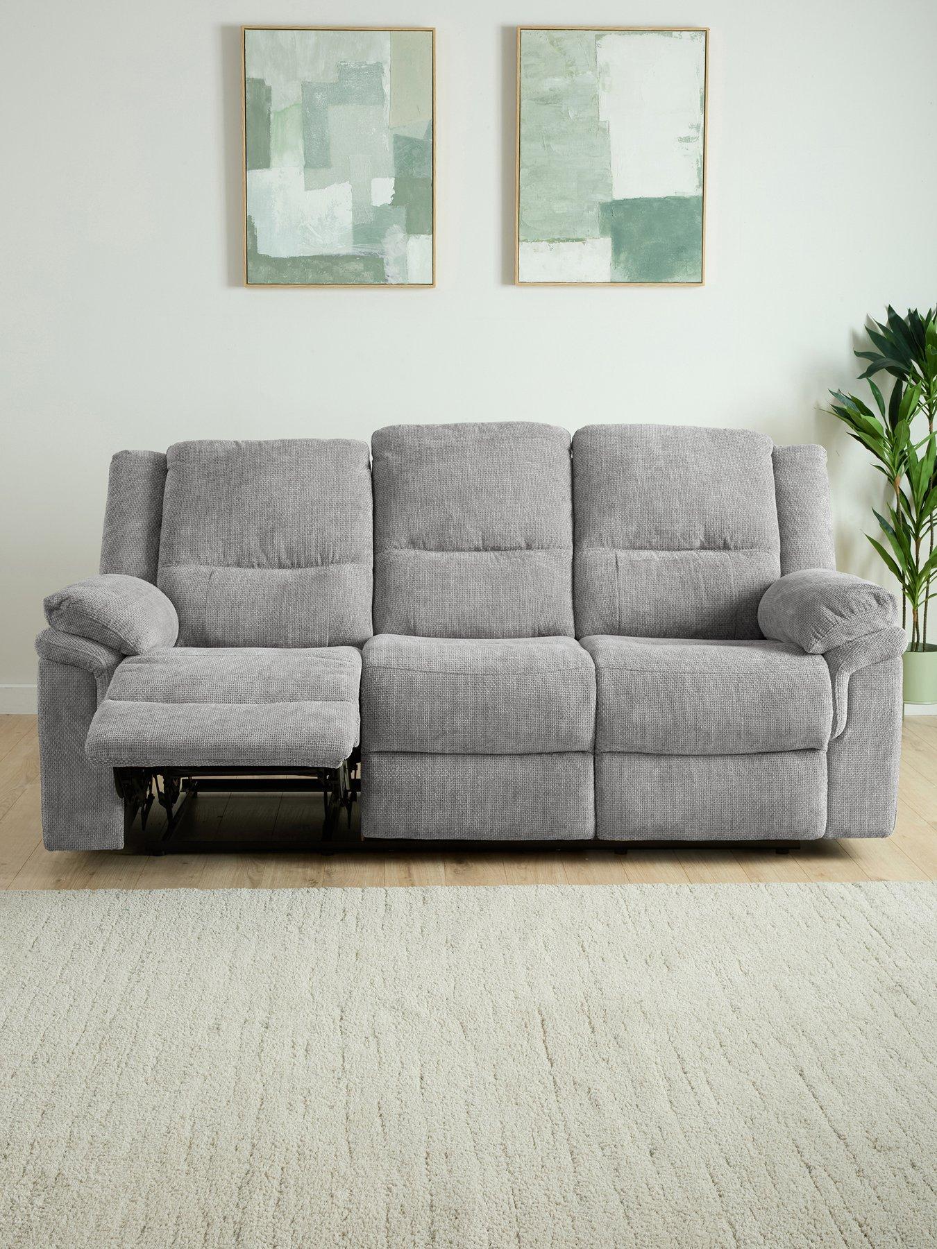 The Very Collection Albion 3 Seater Fabric Manual Recliner Sofa