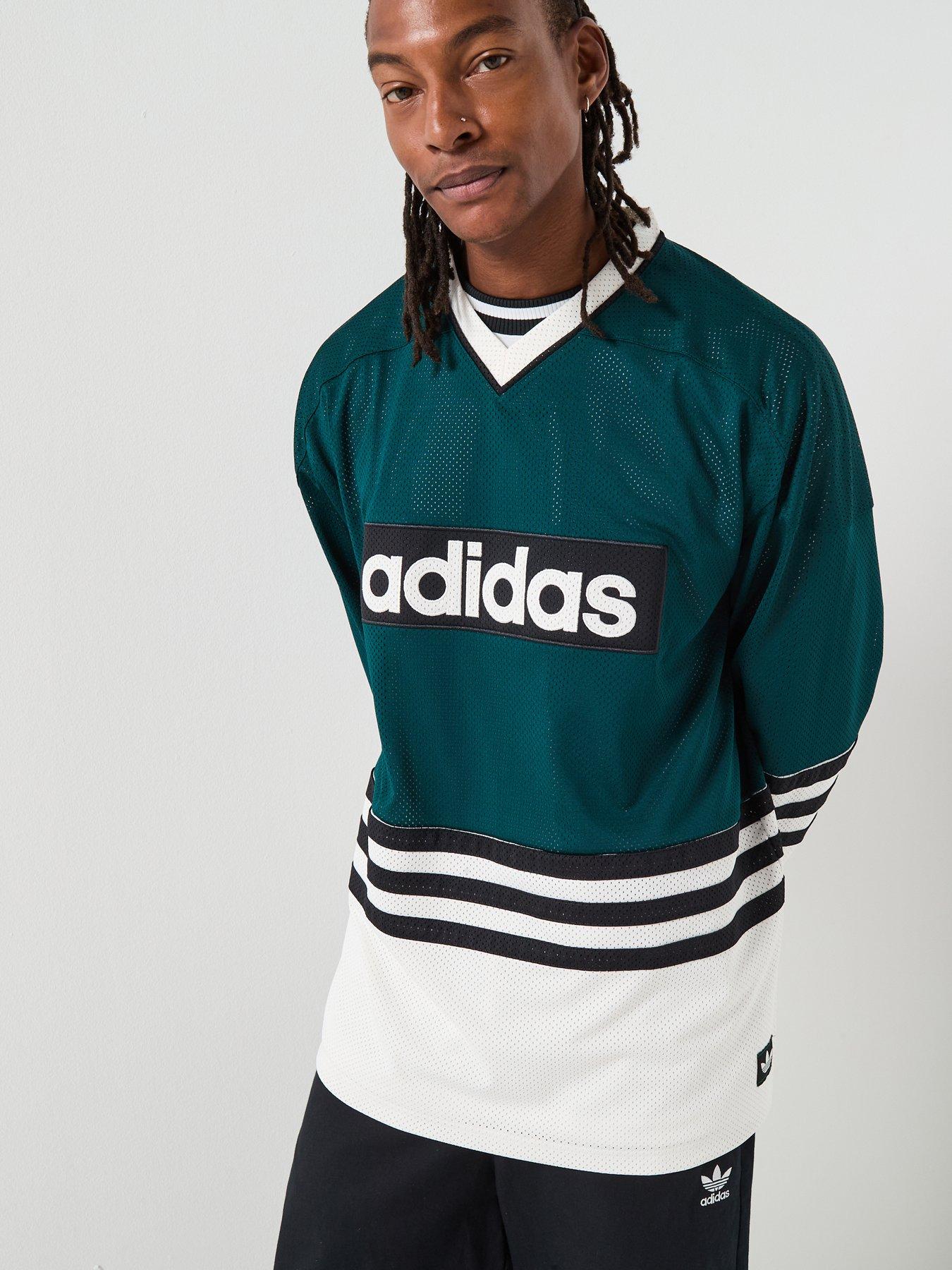 adidas Originals Mens Hockey Jersey, Green, Size Xs, Men