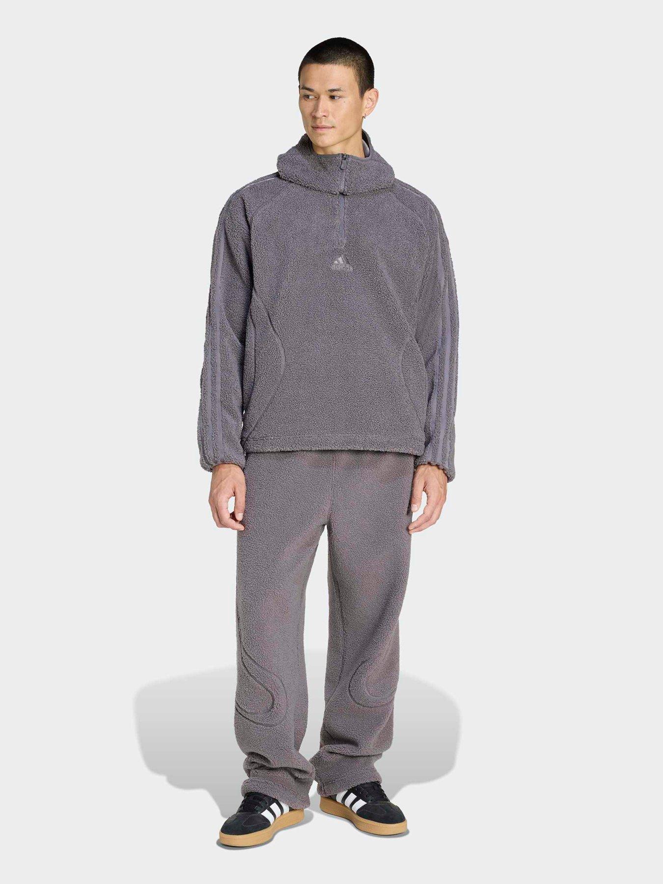 Image 3 of 5 of adidas Originals Mens Borg Teamgeist Zip Hoodie - Grey