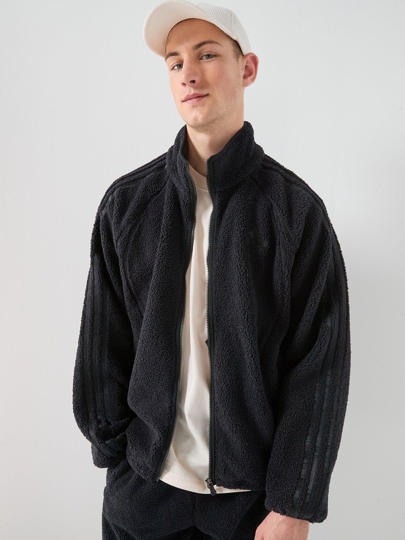 adidas Originals Mens Teamgeist Borg Tracksuit Top - Black