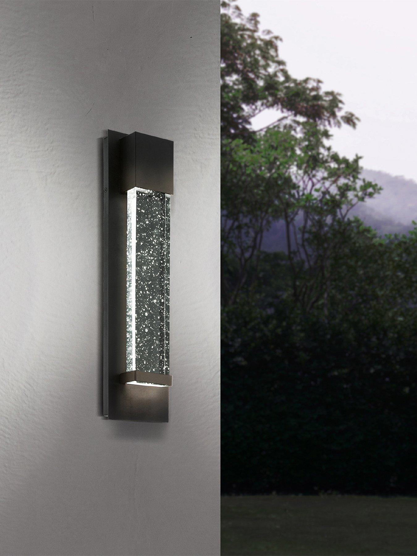 Eglo Villagrazia LED Exterior Glass Bubble effect Wall Light | Very