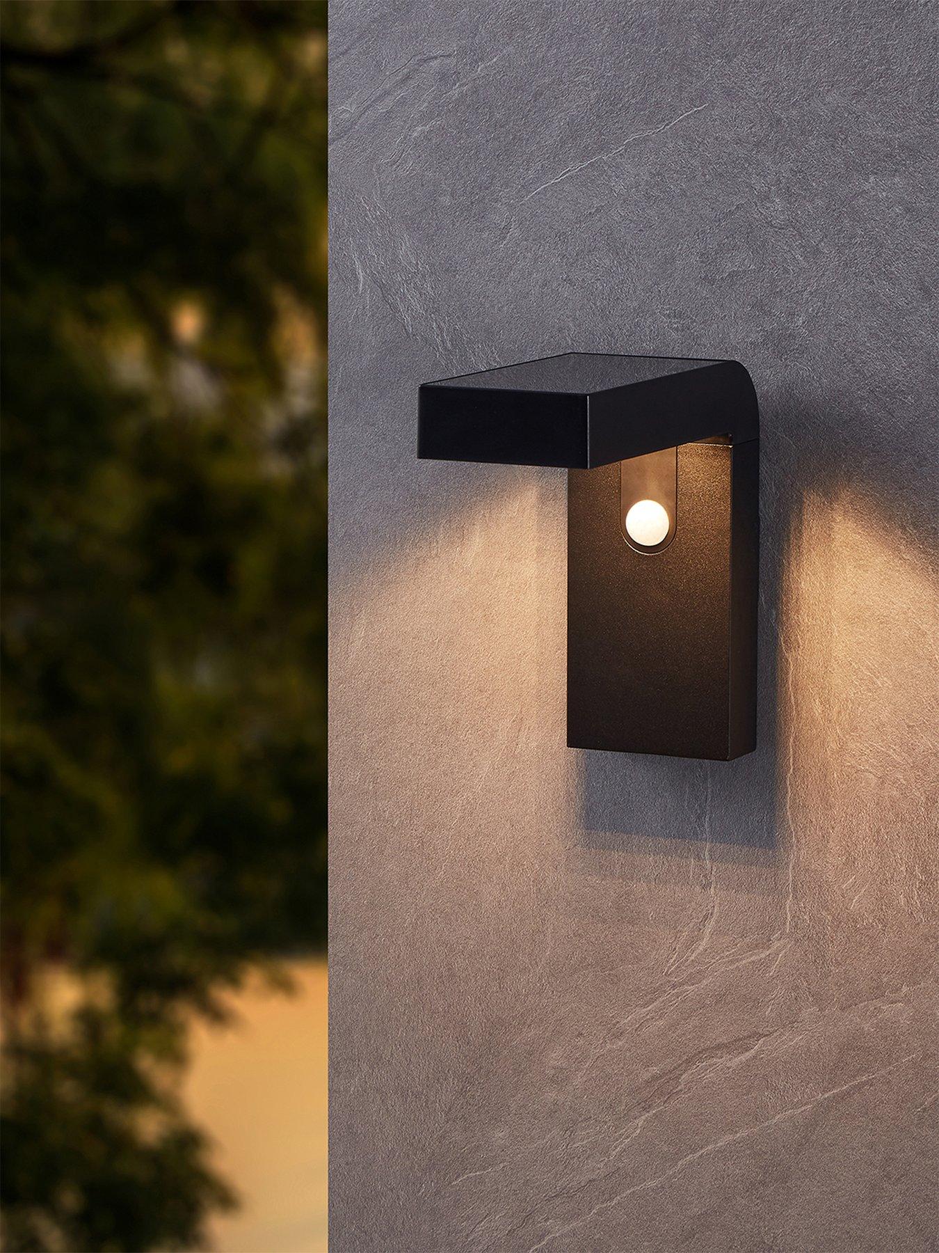 Eglo Baracconi LED Solar Black Aluminium Wall Light