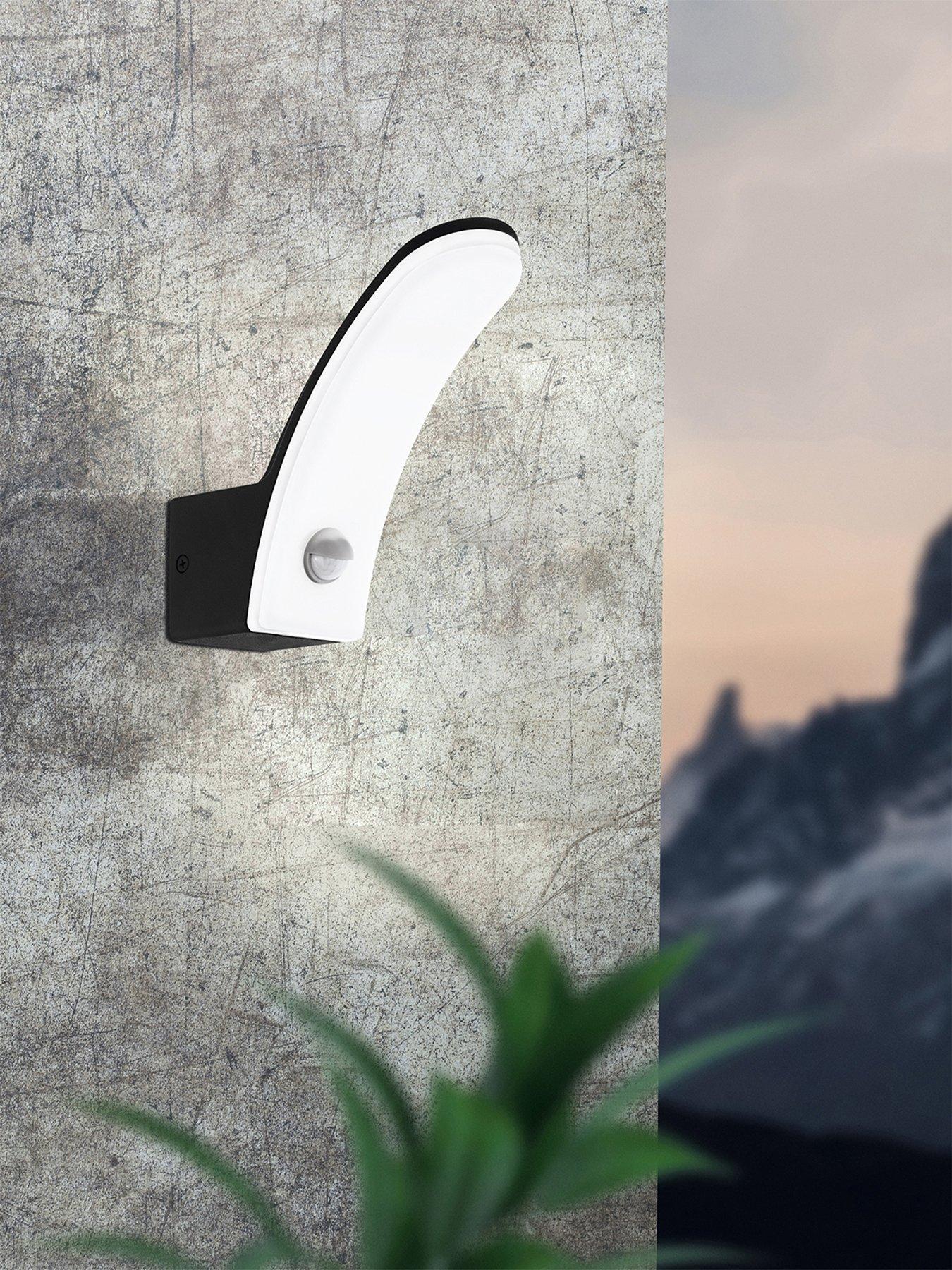 undefined EGLO City 1-Light Black Exterior Wall Lamp With Sensor