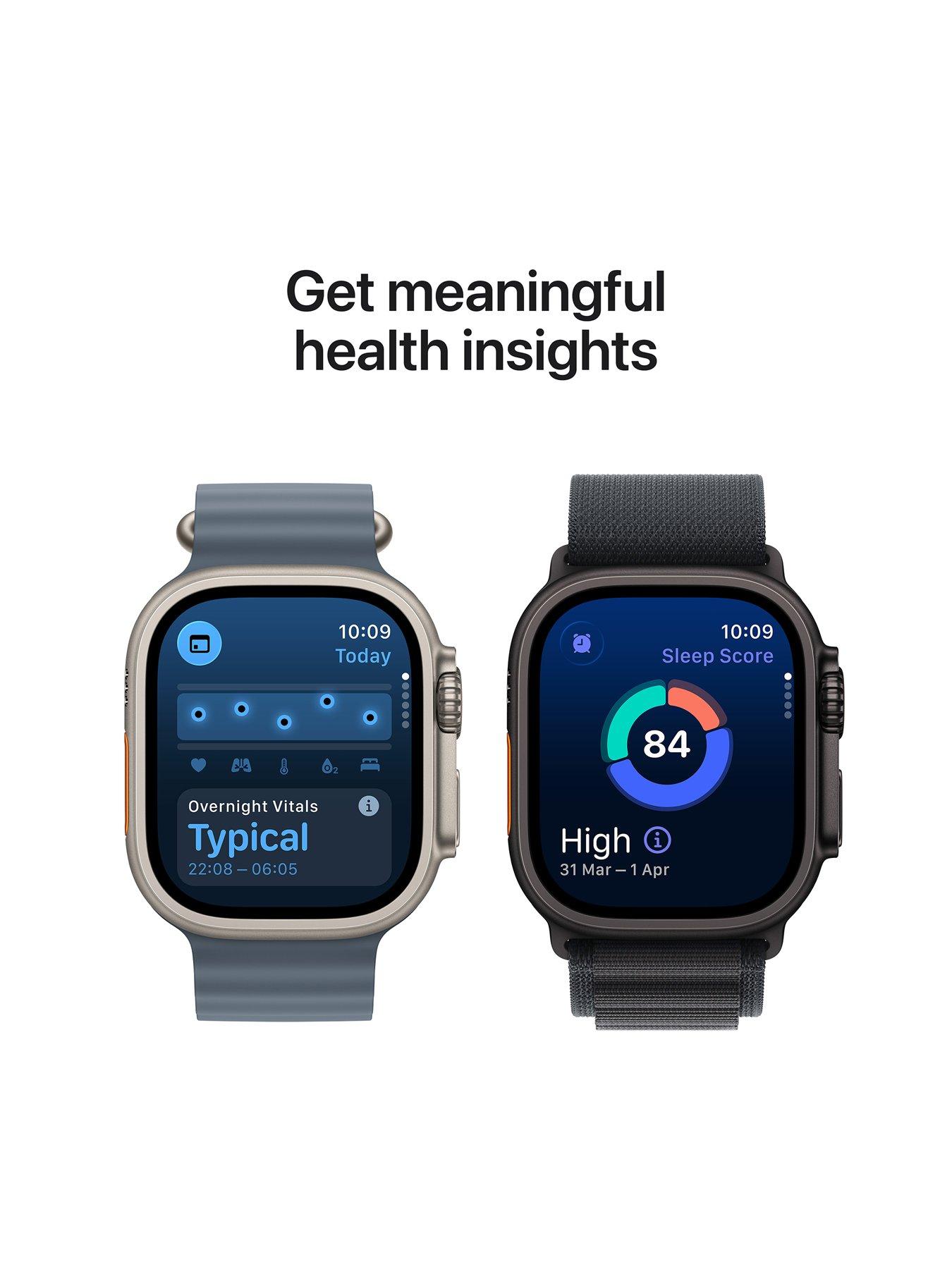 Image 7 of 7 of Apple Watch Ultra 3 (GPS + Cellular, 2025) 49mm&nbsp;Natural Titanium Case with Light Blue Alpine Loop - Large