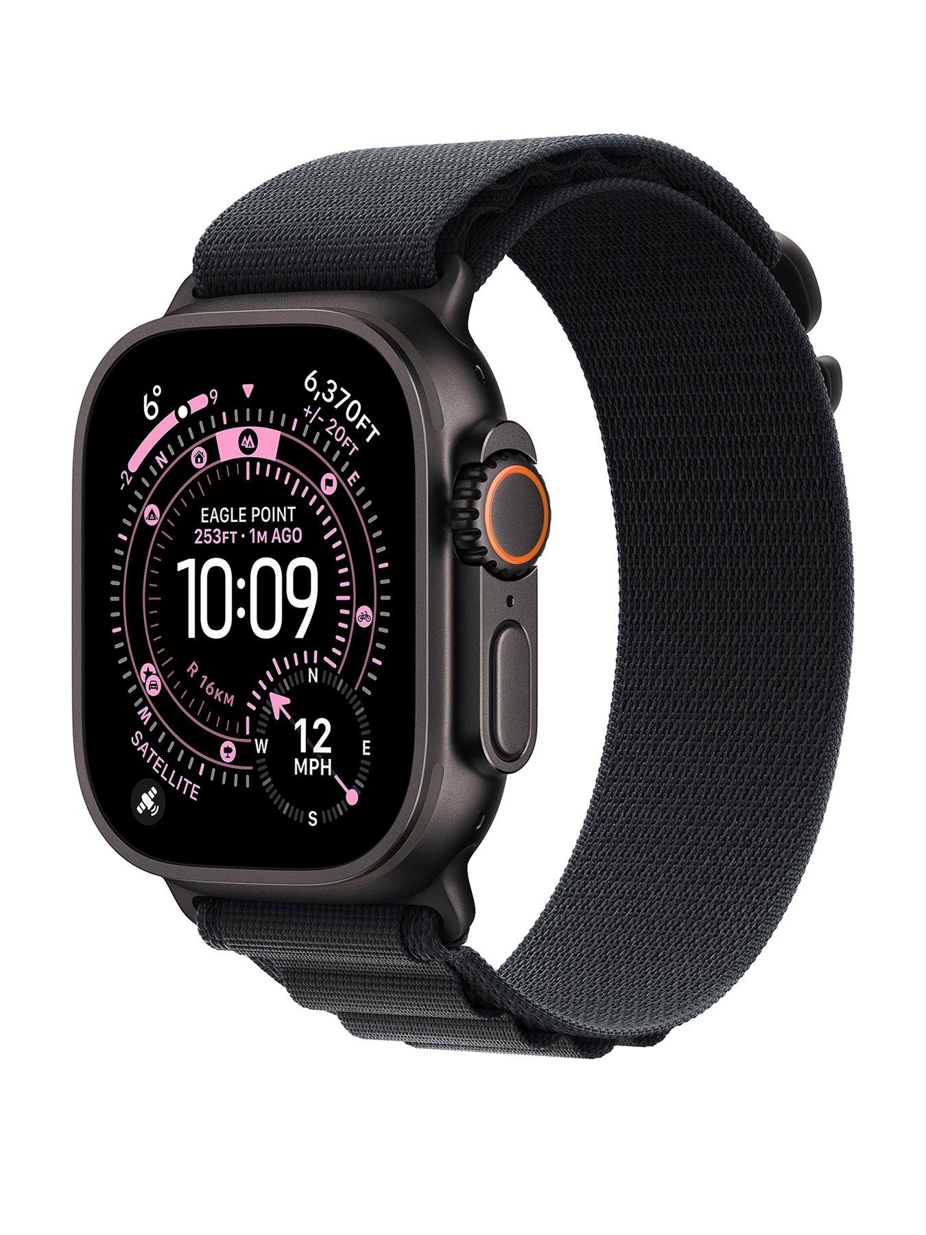 undefined Watch Ultra 3 (GPS + Cellular, 2025) 49mm Black Titanium Case with Black Alpine Loop - Medium