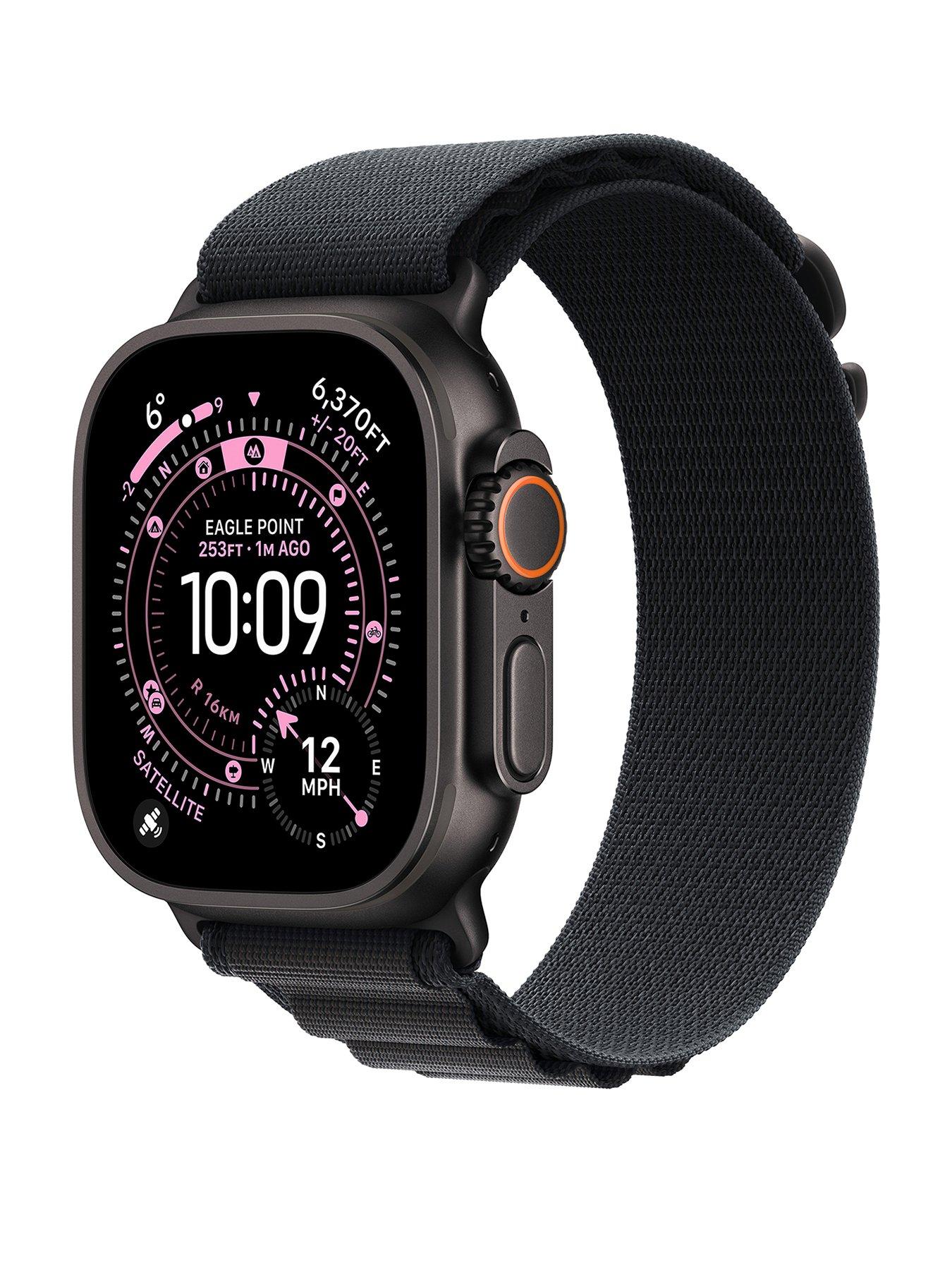 Image 1 of 7 of Apple Watch Ultra 3 (GPS + Cellular, 2025) 49mm&nbsp;Black Titanium Case with Black Alpine Loop - Large