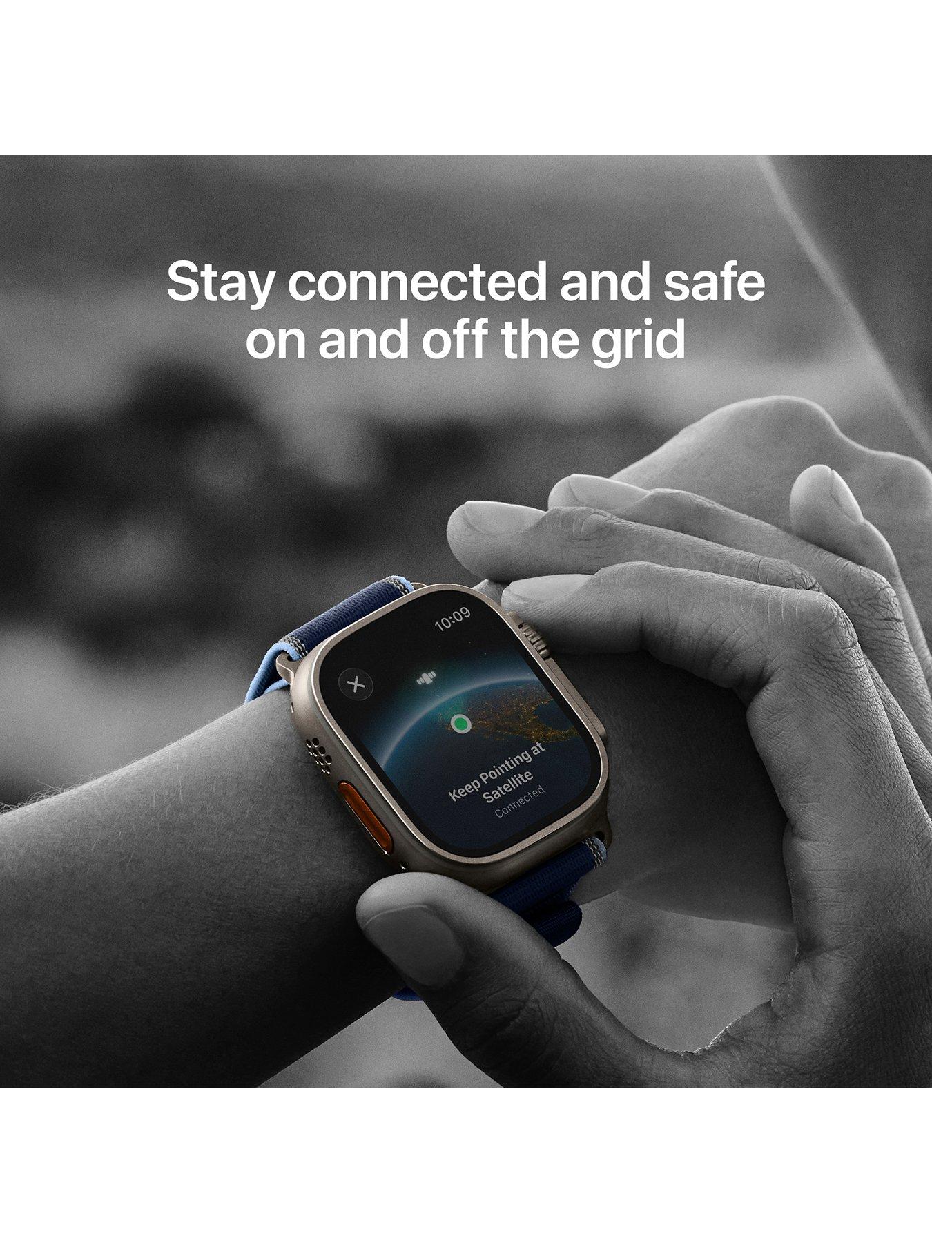 Image 3 of 7 of Apple Watch Ultra 3 (GPS + Cellular, 2025) 49mm&nbsp;Black Titanium Case with Black/Charcoal Trail Loop - S/M