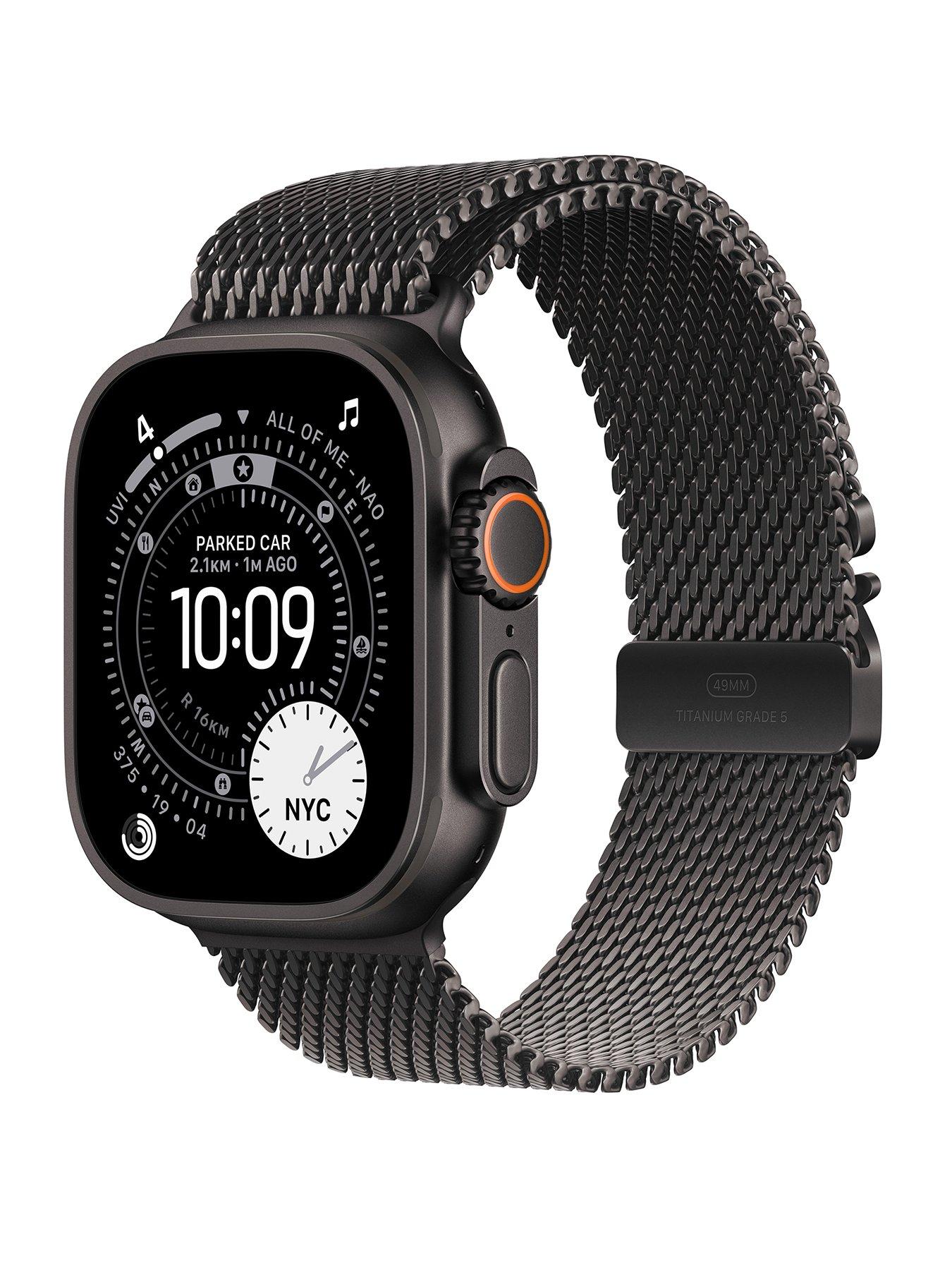 undefined Watch Ultra 3 (GPS + Cellular, 2025) 49mm Black Titanium Case with Black Titanium Milanese Loop - Medium