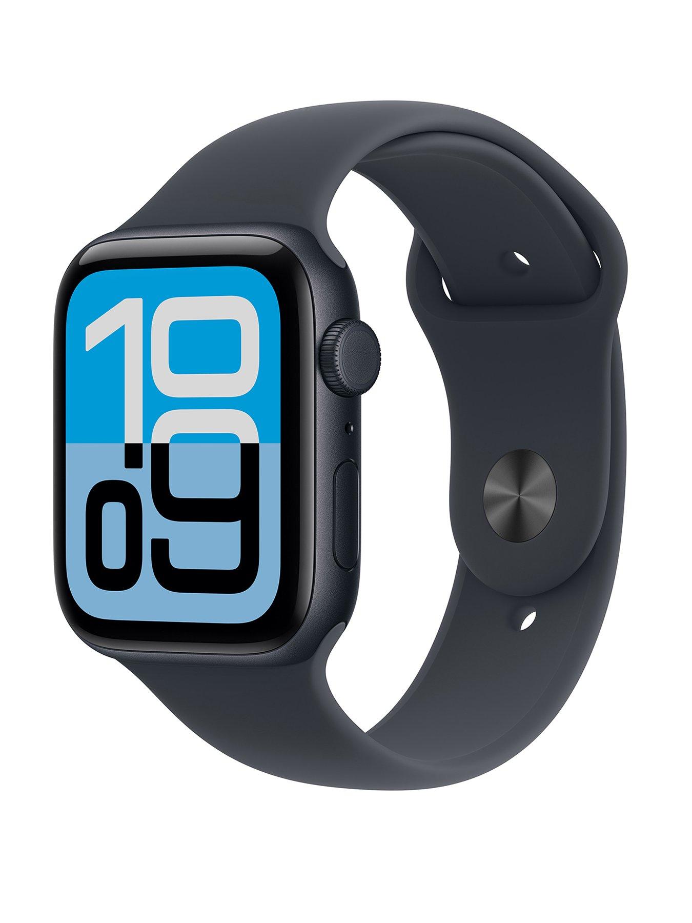 Image 1 of 7 of Apple Watch SE 3 (GPS + Cellular, 2025)&nbsp;44mm&nbsp;Midnight Aluminium Case with Midnight Sport Band - S/M