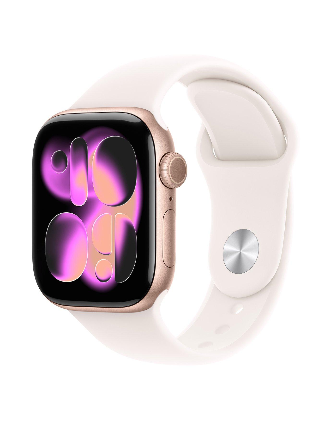 Apple Watch Series 11 (GPS) 42mm Rose Gold Aluminium Case with Light Blush Sport Band - S/M