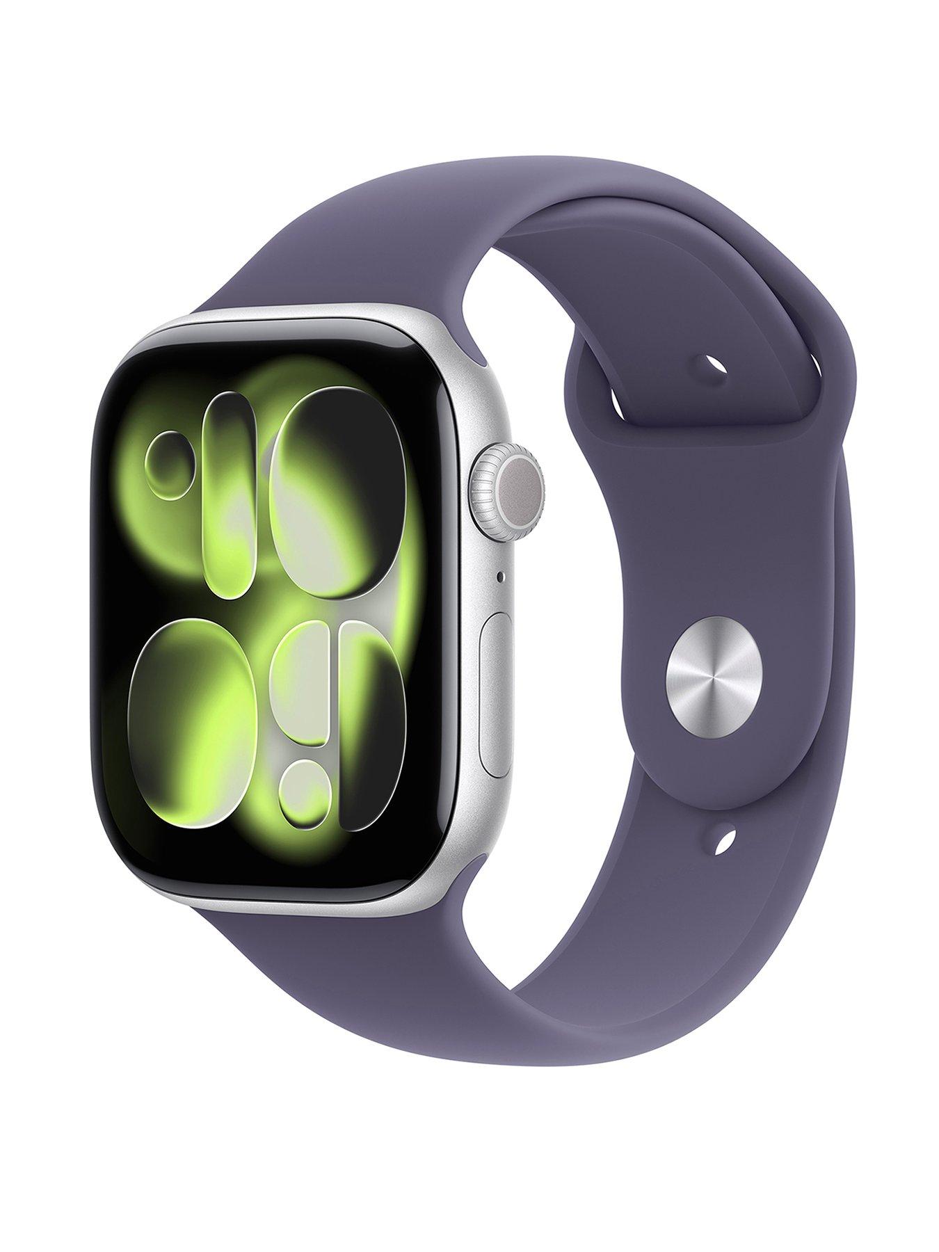undefined Watch Series 11 (GPS) 46mm Silver Aluminium Case with Purple Fog Sport Band - M/L
